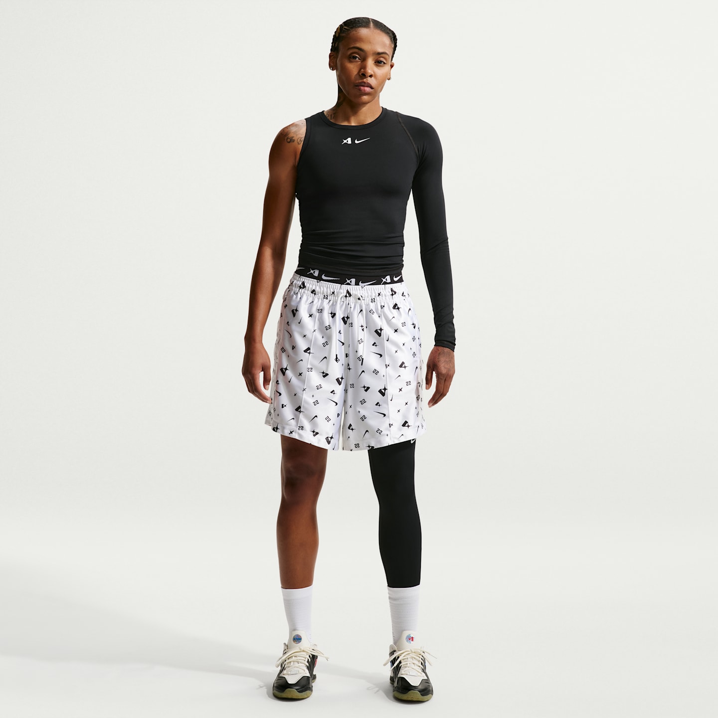 Женские леггинсы Nike A'ja Wilson Women's A'symmetric Reversible Single-Leg Basketball Leggings — фото 6