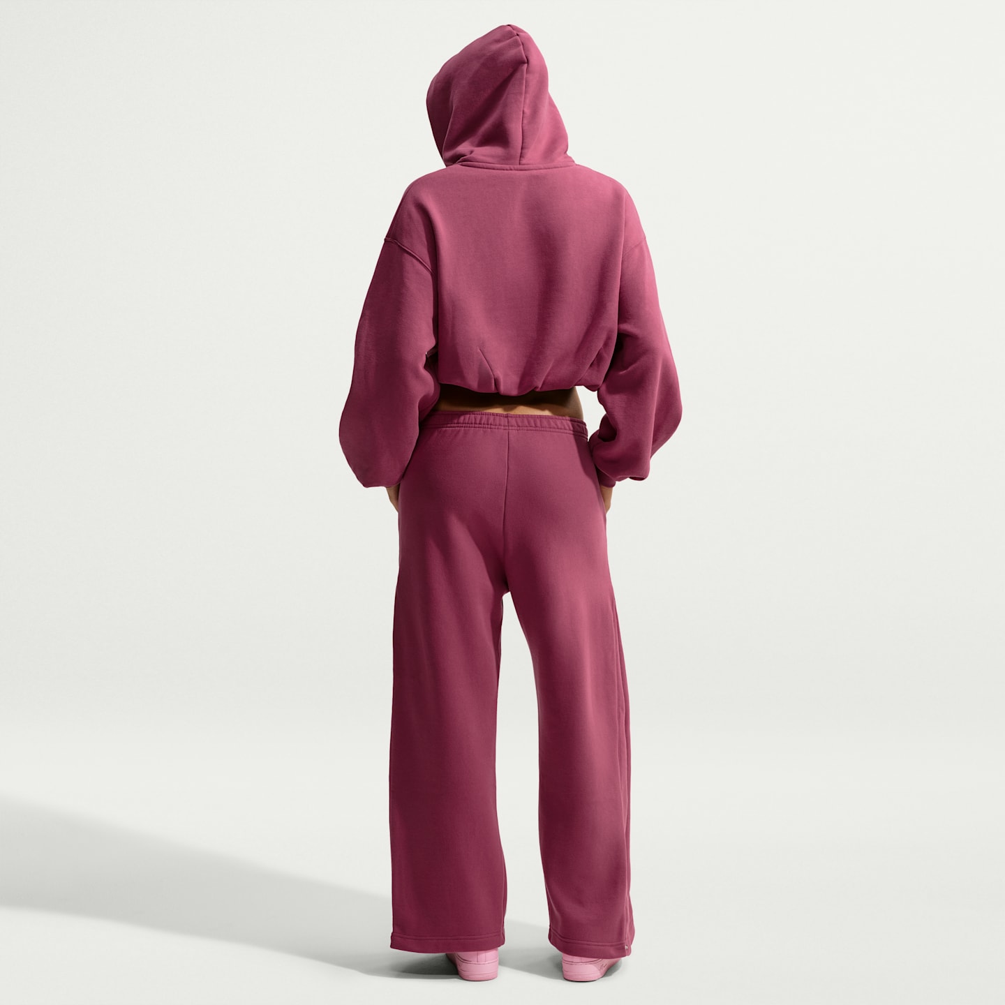 Женские брюки Nike Studio Fleece Medium Weight Women's Loose Pleated Snap Pants — фото 5