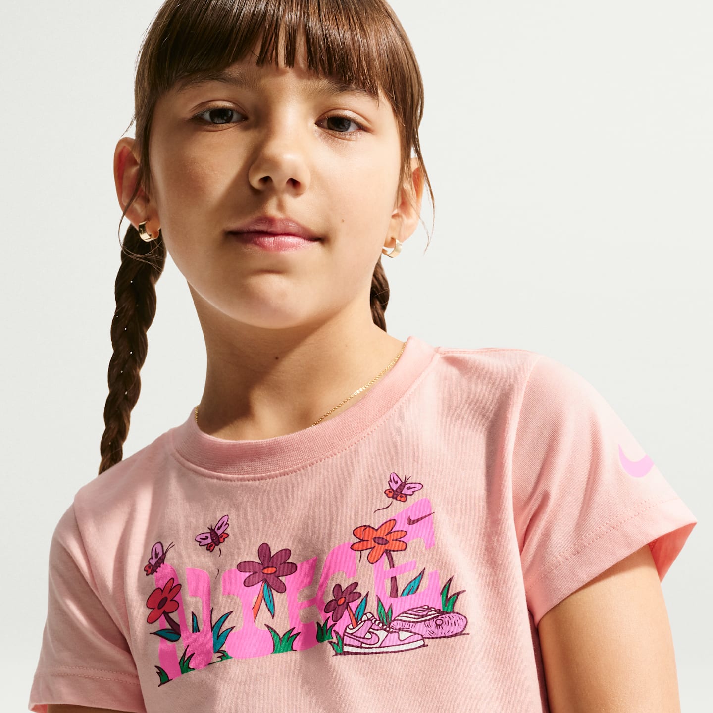 Детские футболки Nike Little Kids' Floral Jersey T-Shirt — фото 3