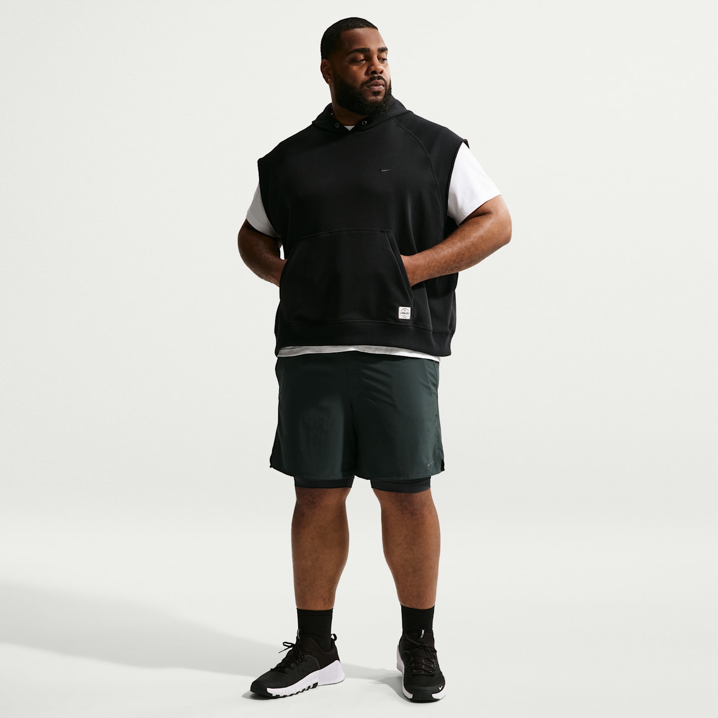 Мужские худи Nike N.A.C. Men's Dri-FIT Fleece Sleeveless Training — фото 9