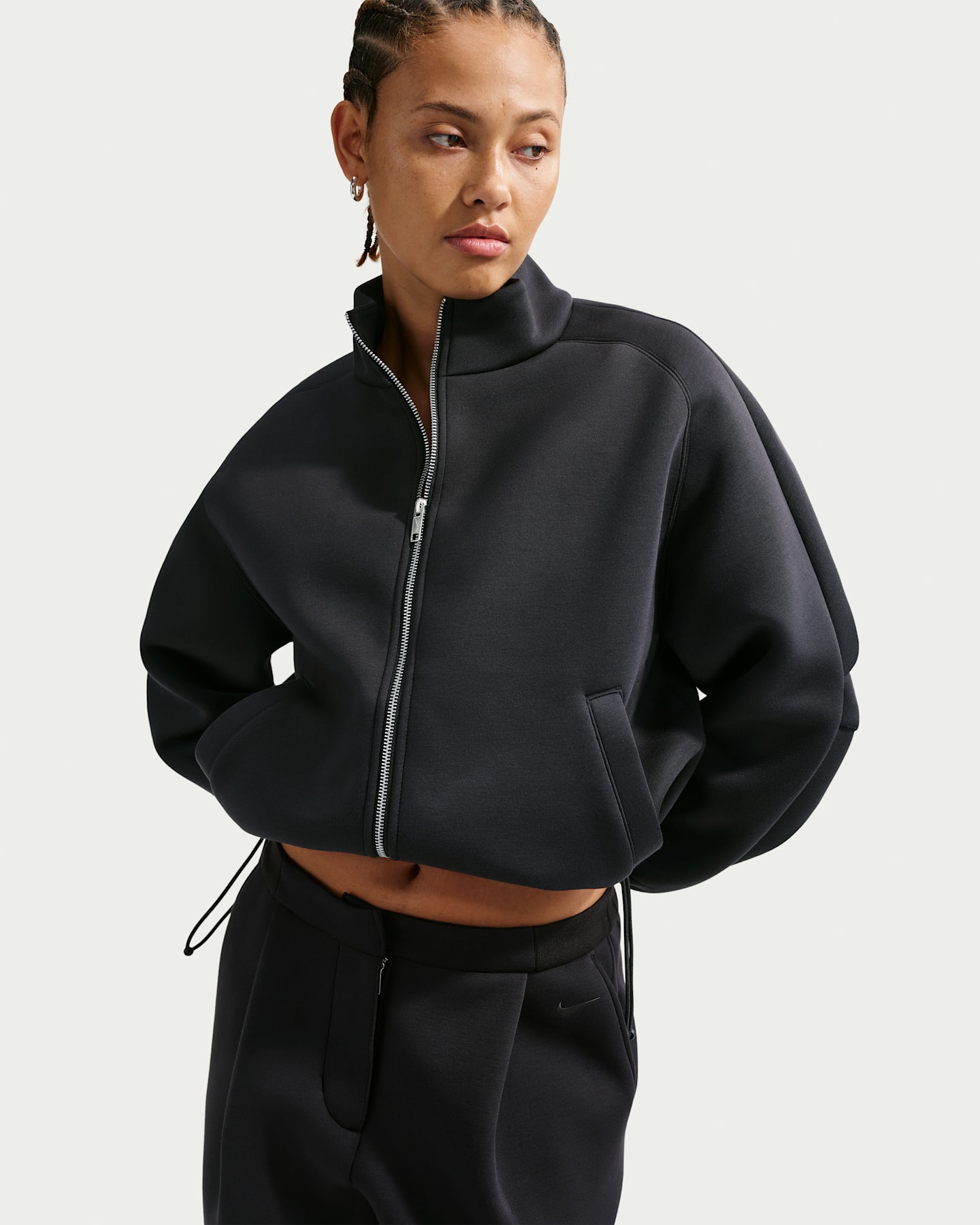 Женские куртки Nike Pregame Fleece Women's Oversized Track Jacket — фото 7
