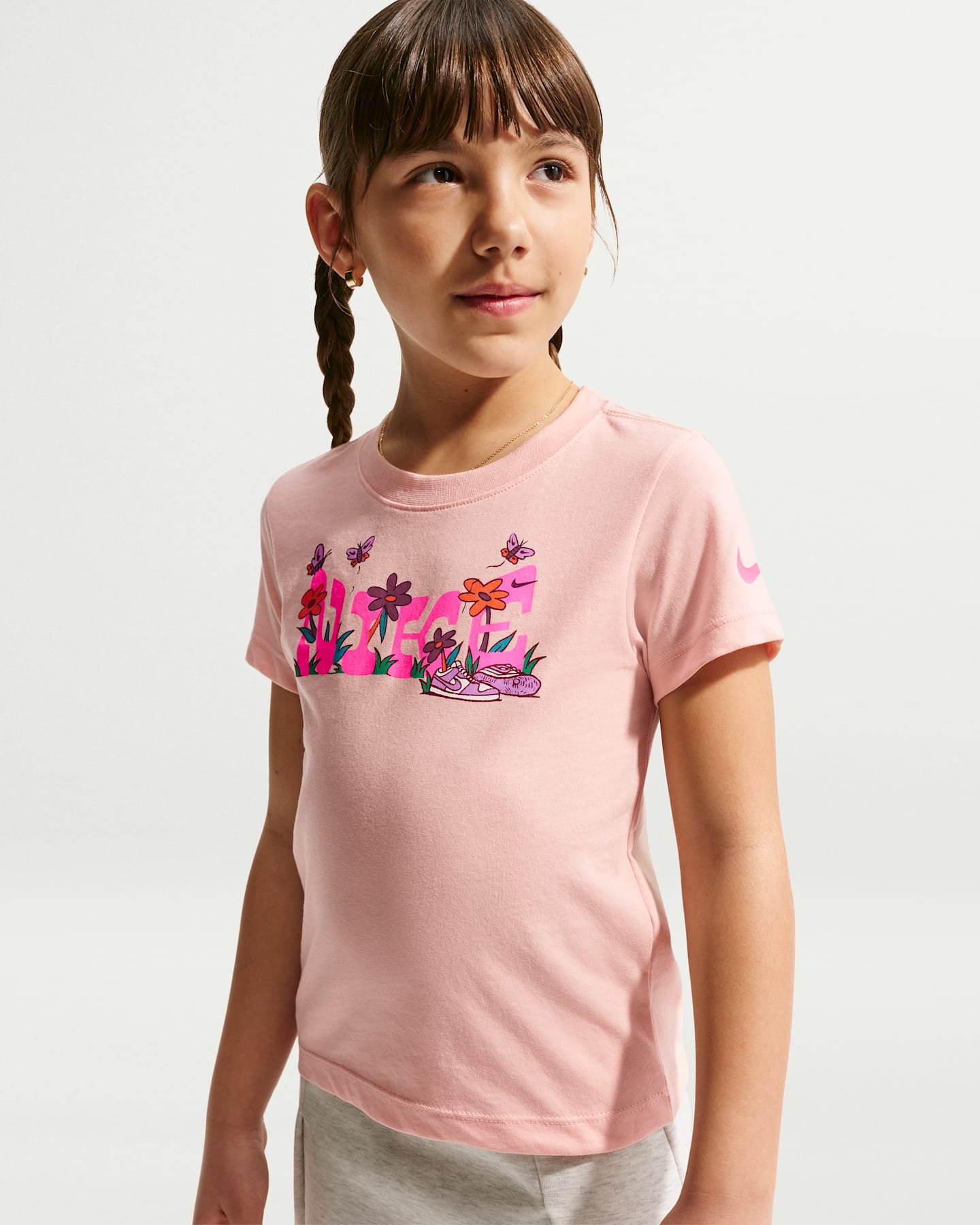 Детские футболки Nike Little Kids' Floral Jersey T-Shirt — фото 6