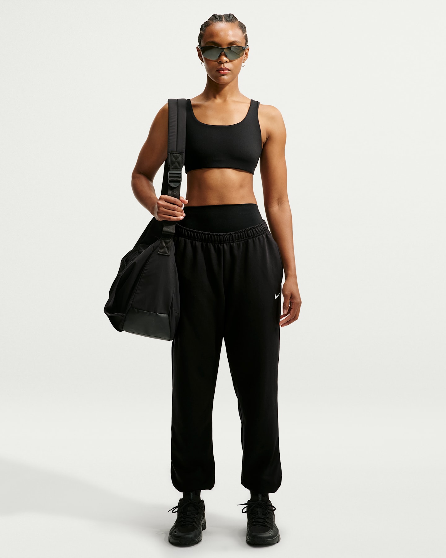 Женские брюки Nike Studio Fleece Sport Women's Dri-FIT Mid-Rise Pants — фото 6