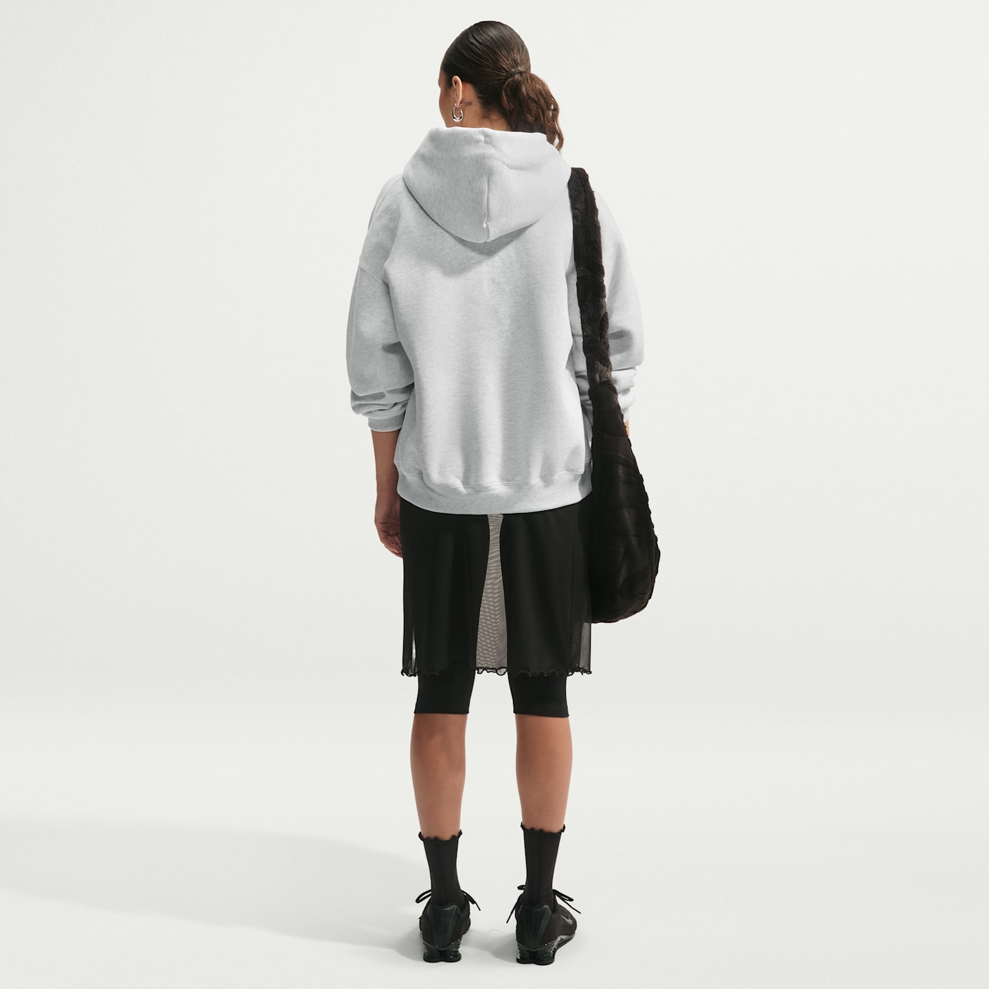 Женские худи Nike Studio Fleece Medium Weight Women's Oversized Full-Zip — фото 5