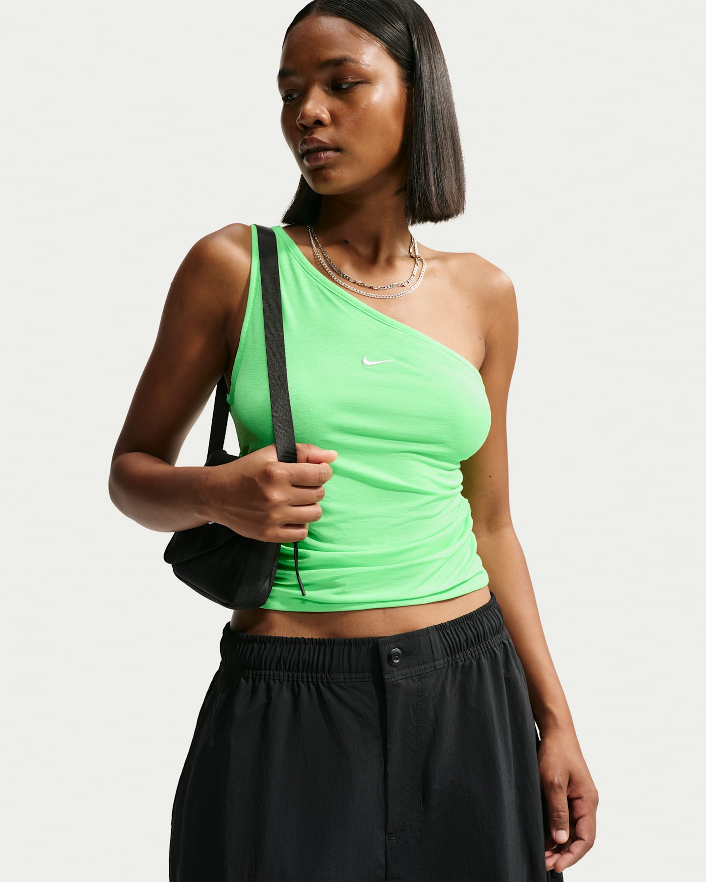 Женские брюки Nike Sportswear Women's Tight One-Shoulder Tank Top — фото 6
