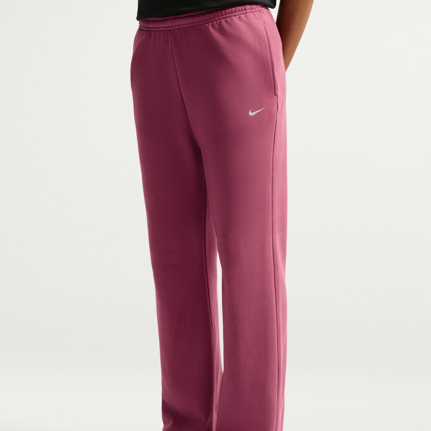 Женские брюки Nike Studio Fleece Lightweight "French Terry" Women's Mid-Rise Open-Hem Pants — фото 2
