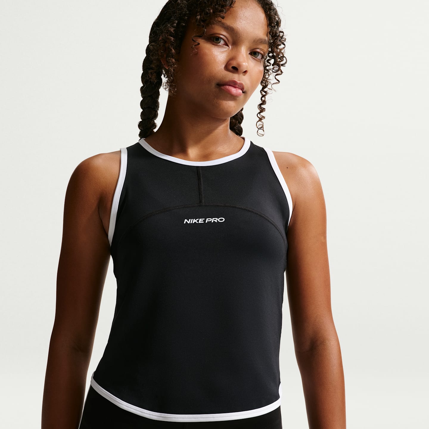Детские топы Nike Pro Girls' Dri-FIT Tank Top — фото 1