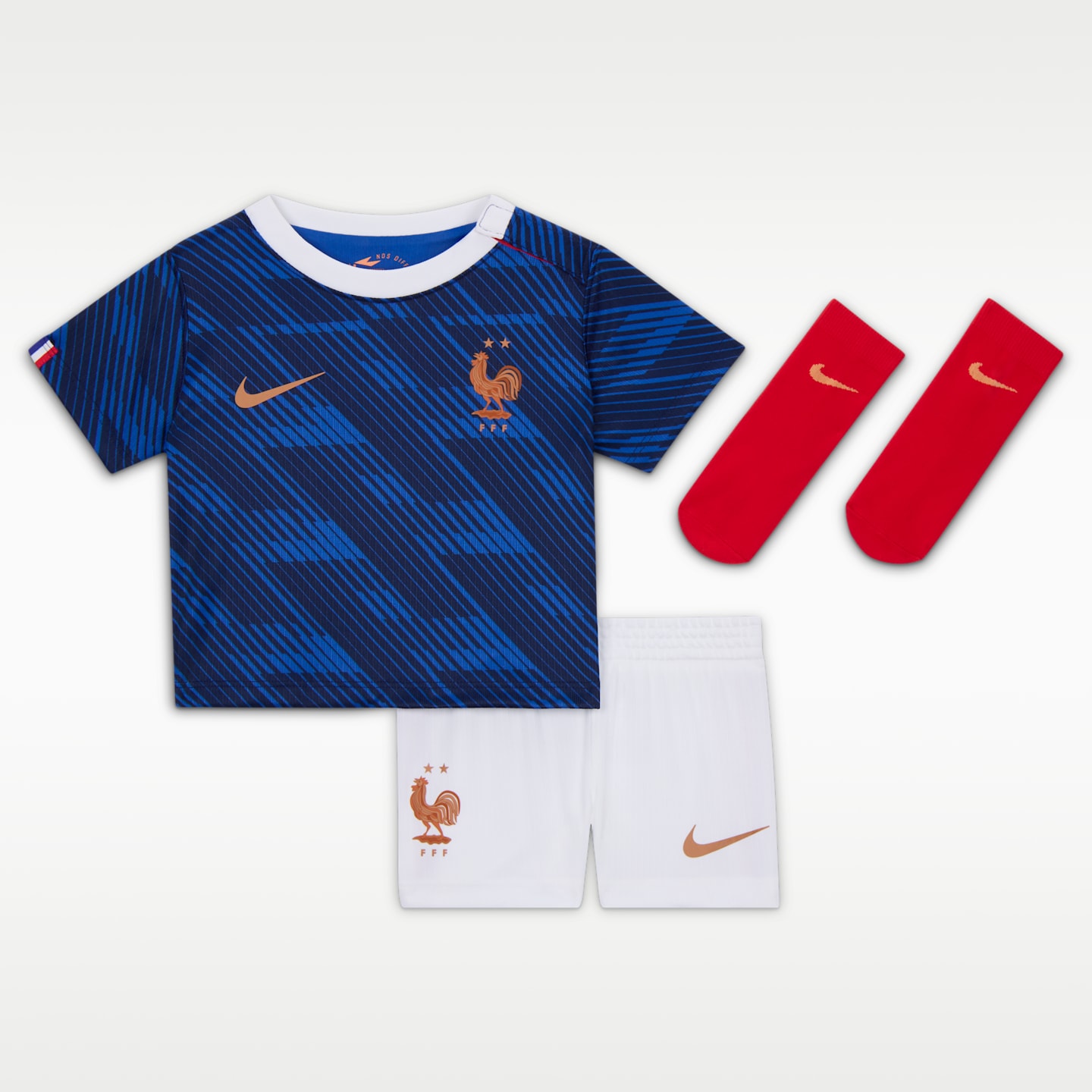 Детские кроссовки Nike FFF 2026 Stadium Home Baby/Toddler Nike Soccer Replica 3-Piece Kit — фото 1