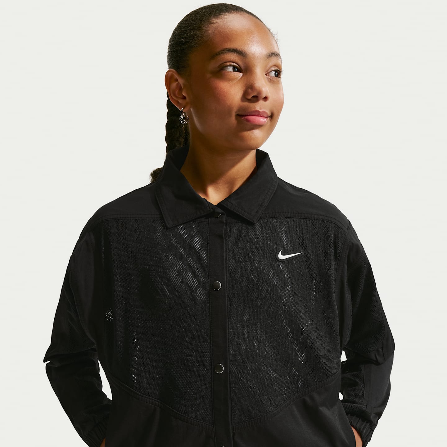 Детские куртки Nike Sportswear Big Kids' Woven Jacket — фото 1