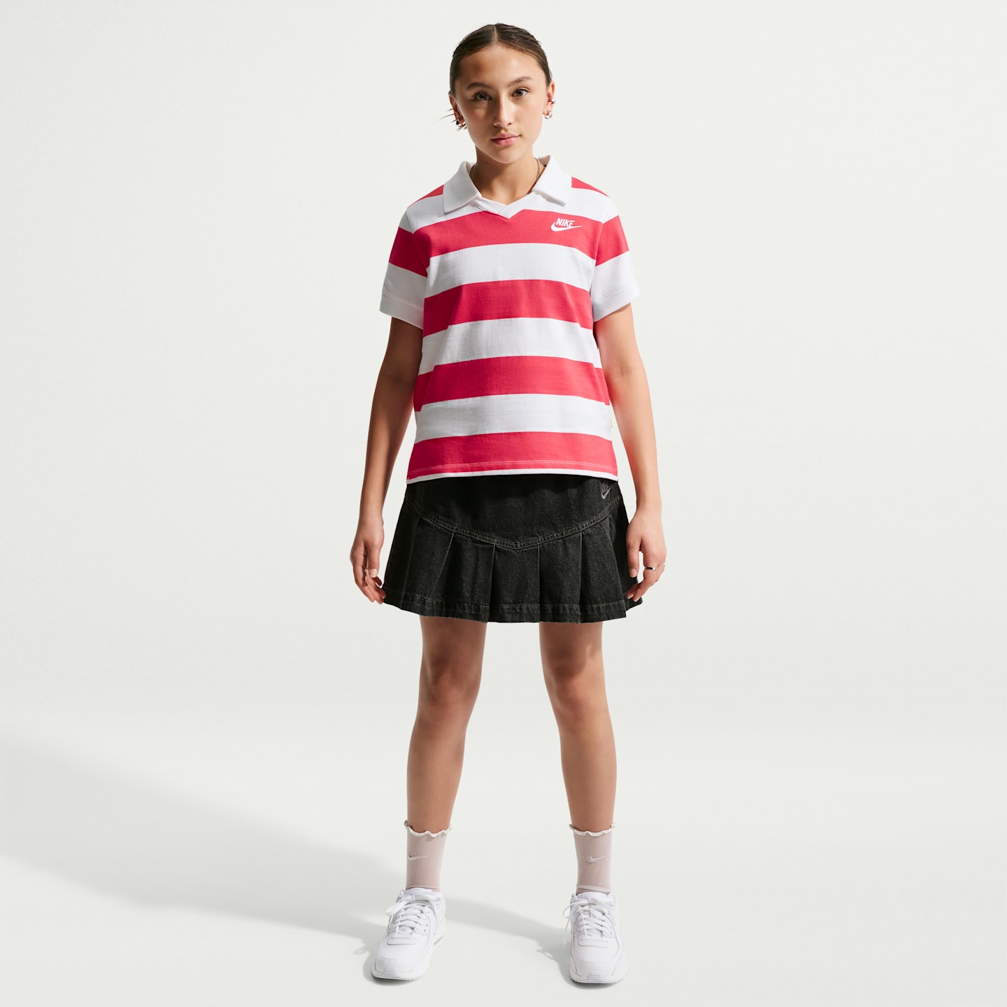 Детские топы Nike Sportswear Big Kids' (Girls') Short-Sleeve Polo Top — фото 4