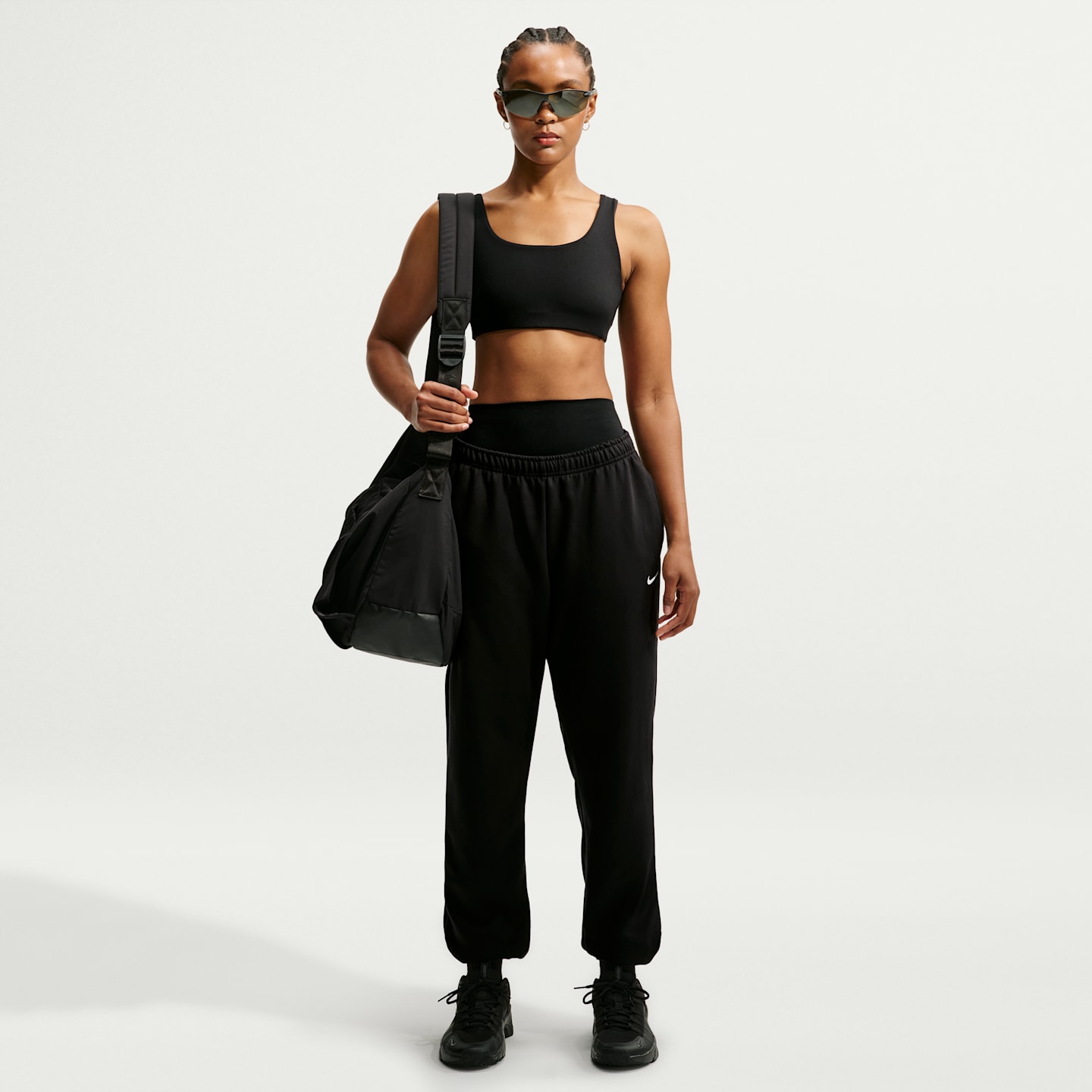Женские брюки Nike Studio Fleece Sport Women's Dri-FIT Mid-Rise Pants — фото 1