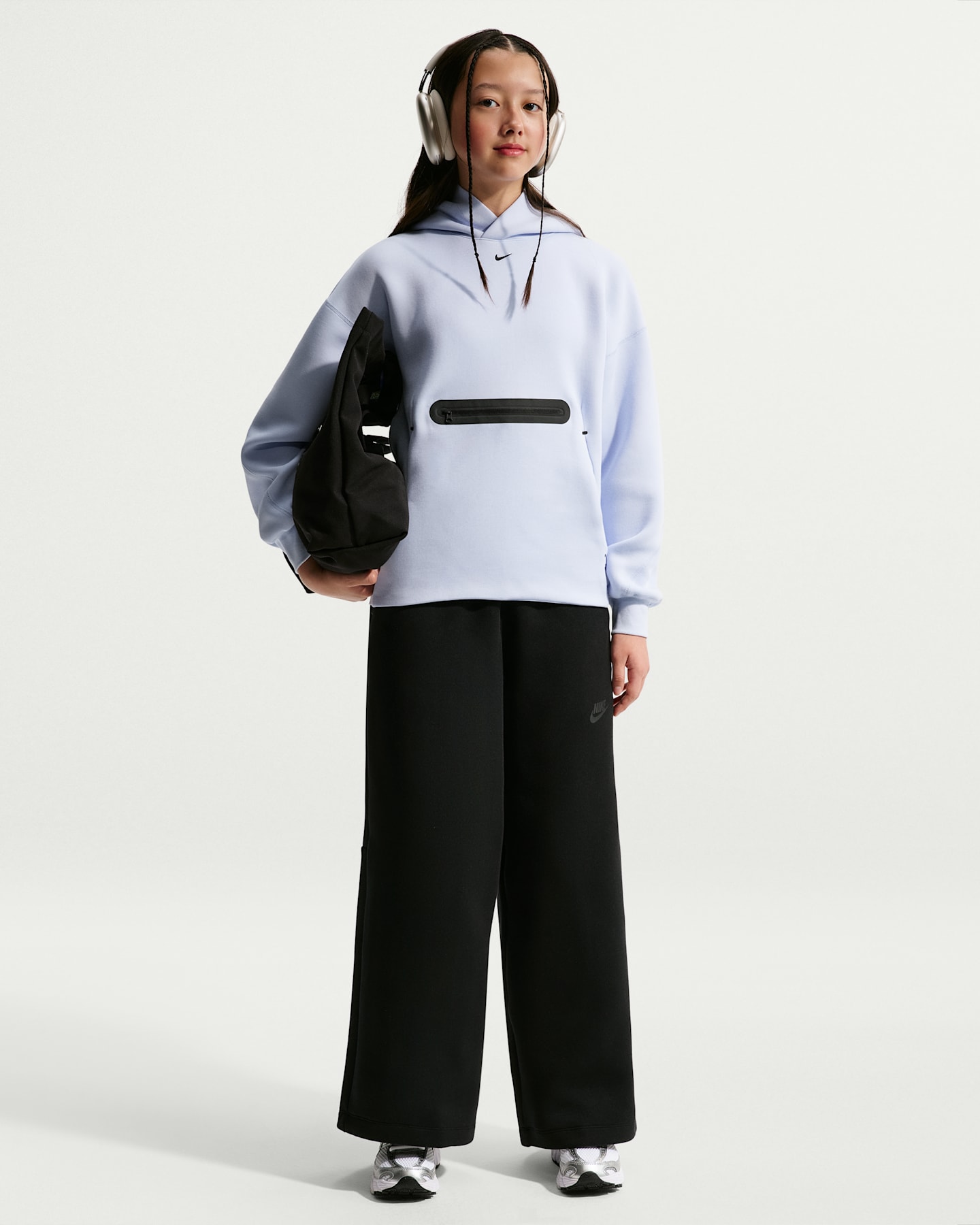 Детские брюки Nike Tech Fleece Big Kids' (Girls') Wide-Leg Pants — фото 7