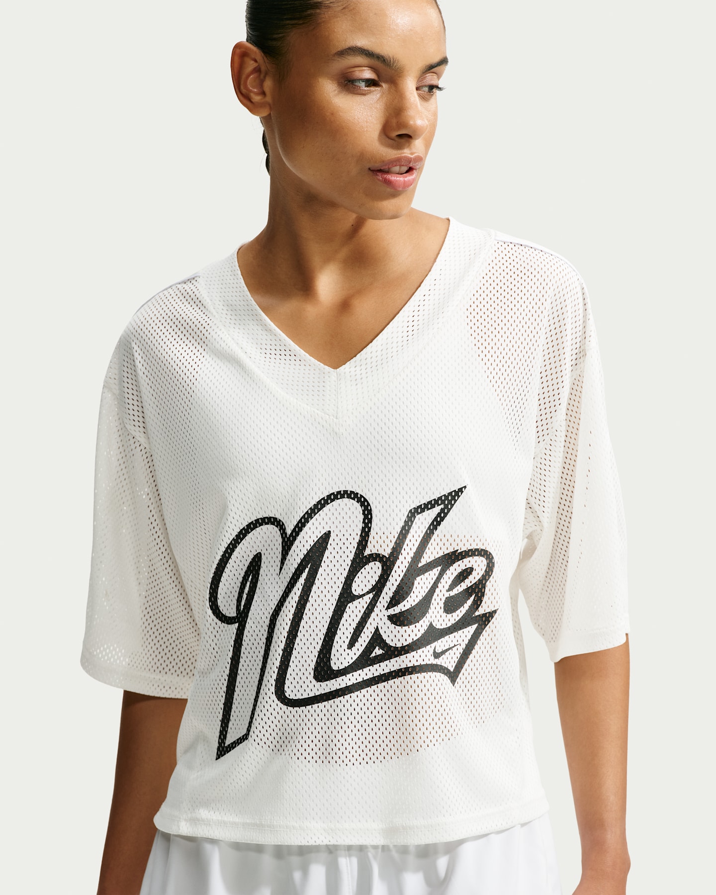 Женские топы Nike One Women's Dri-FIT Oversized Short-Sleeve Top — фото 6