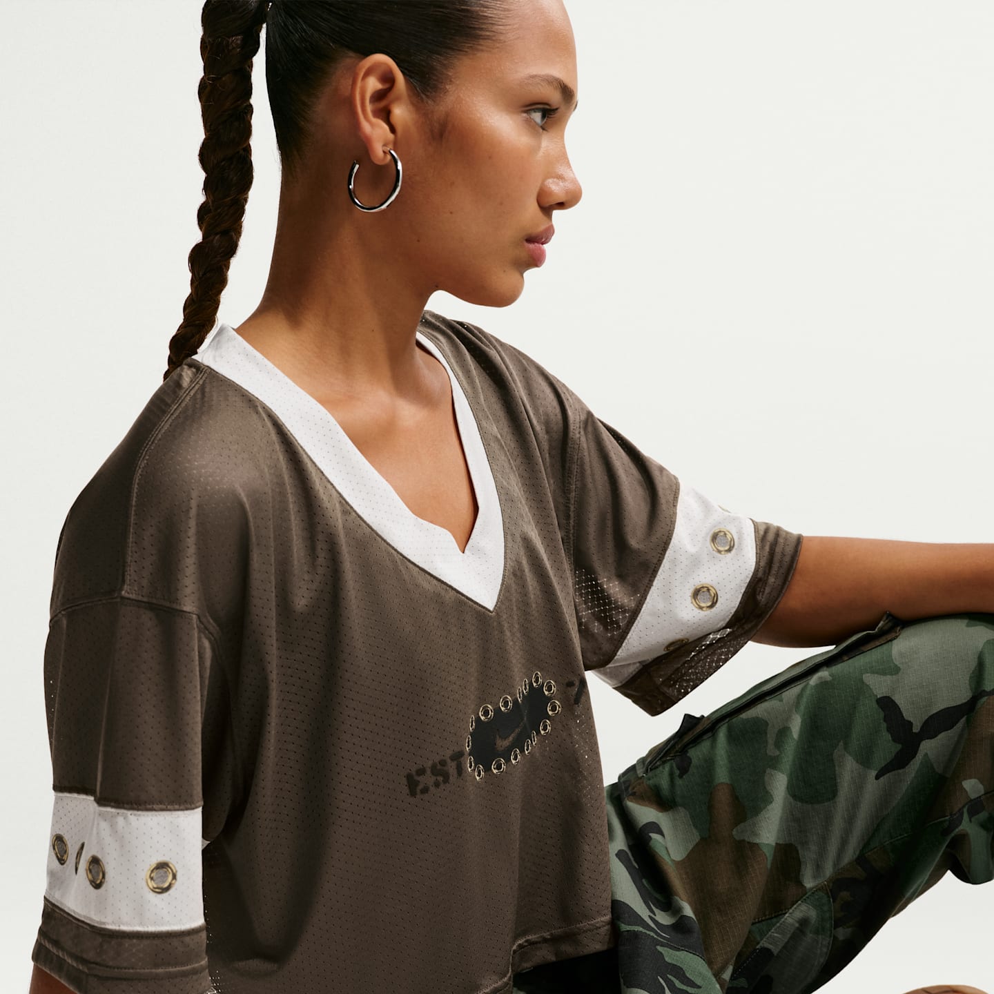 Женские кроссовки Nike Sportswear Women's Cropped Jersey Top — фото 3
