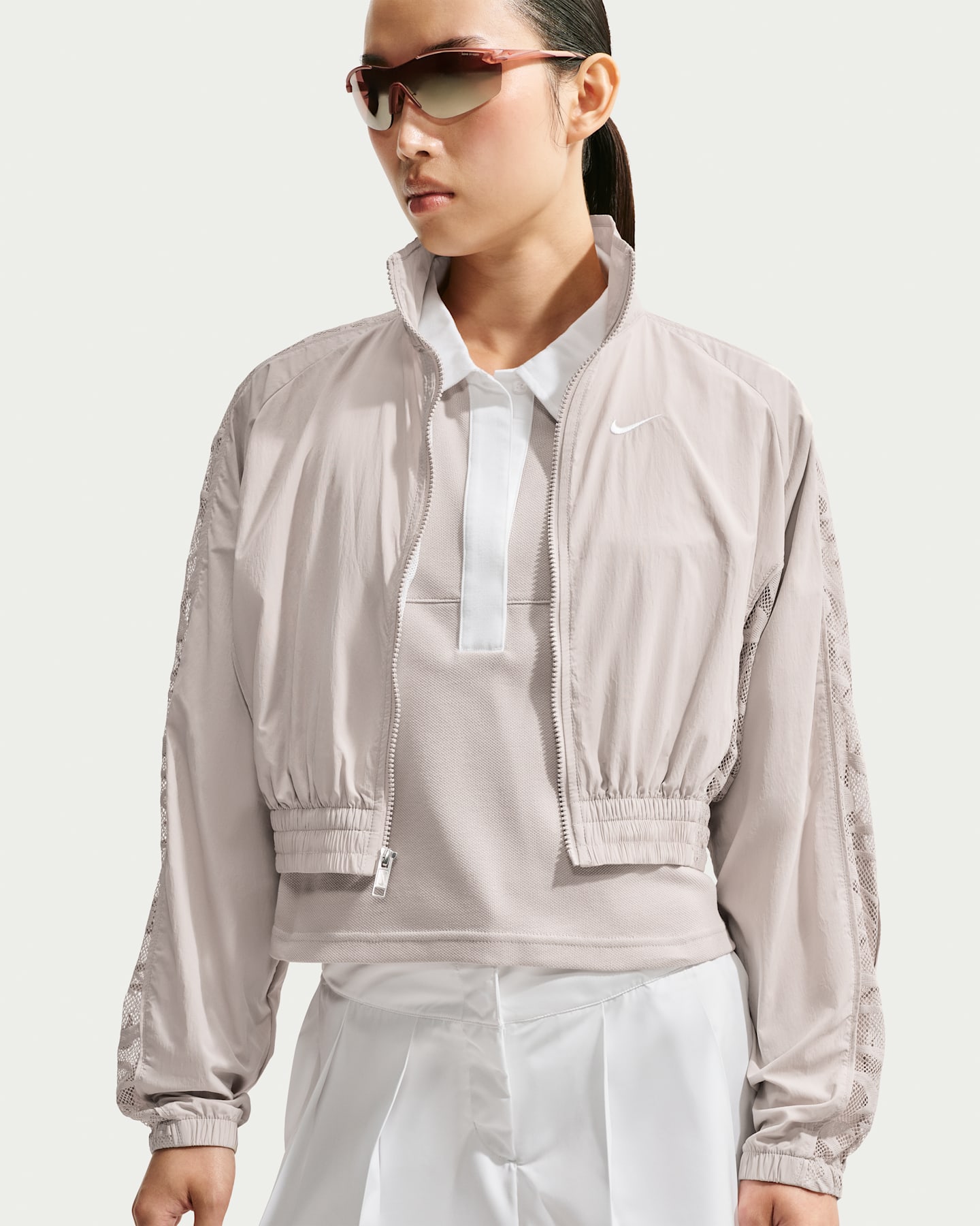 Женские куртки Nike Sportswear Women's Cropped Lace Track Jacket — фото 6