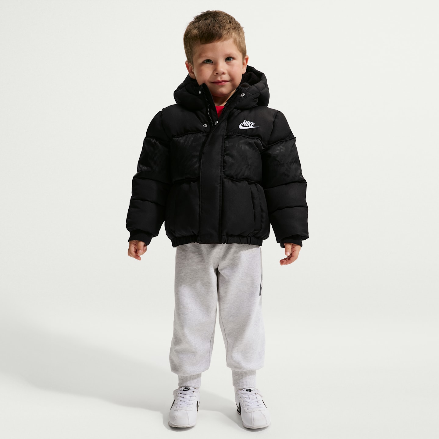 Nike Toddler Jacquard Logo Mixed Media Puffer Jacket — фото 4