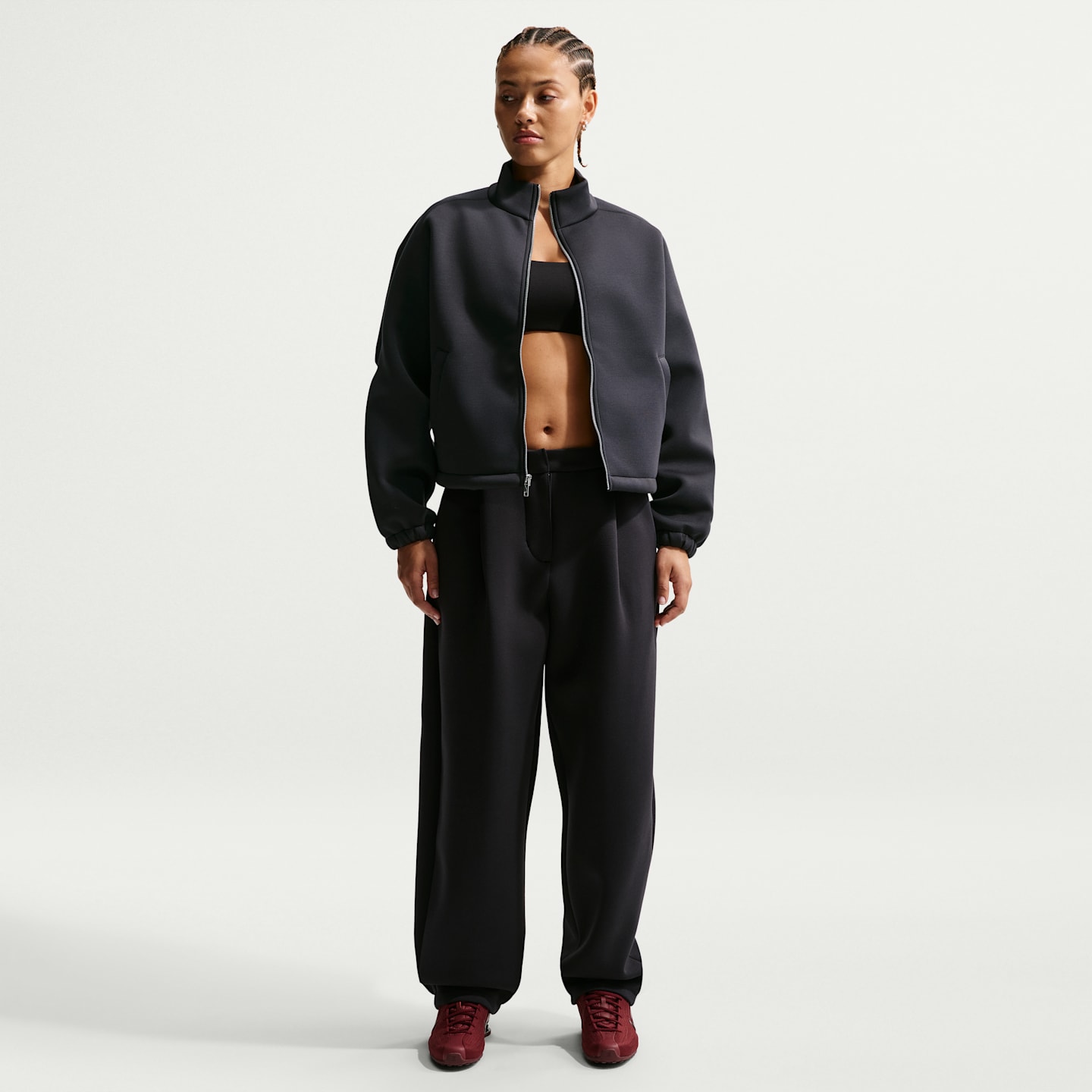 Женские куртки Nike Pregame Fleece Women's Oversized Track Jacket — фото 4