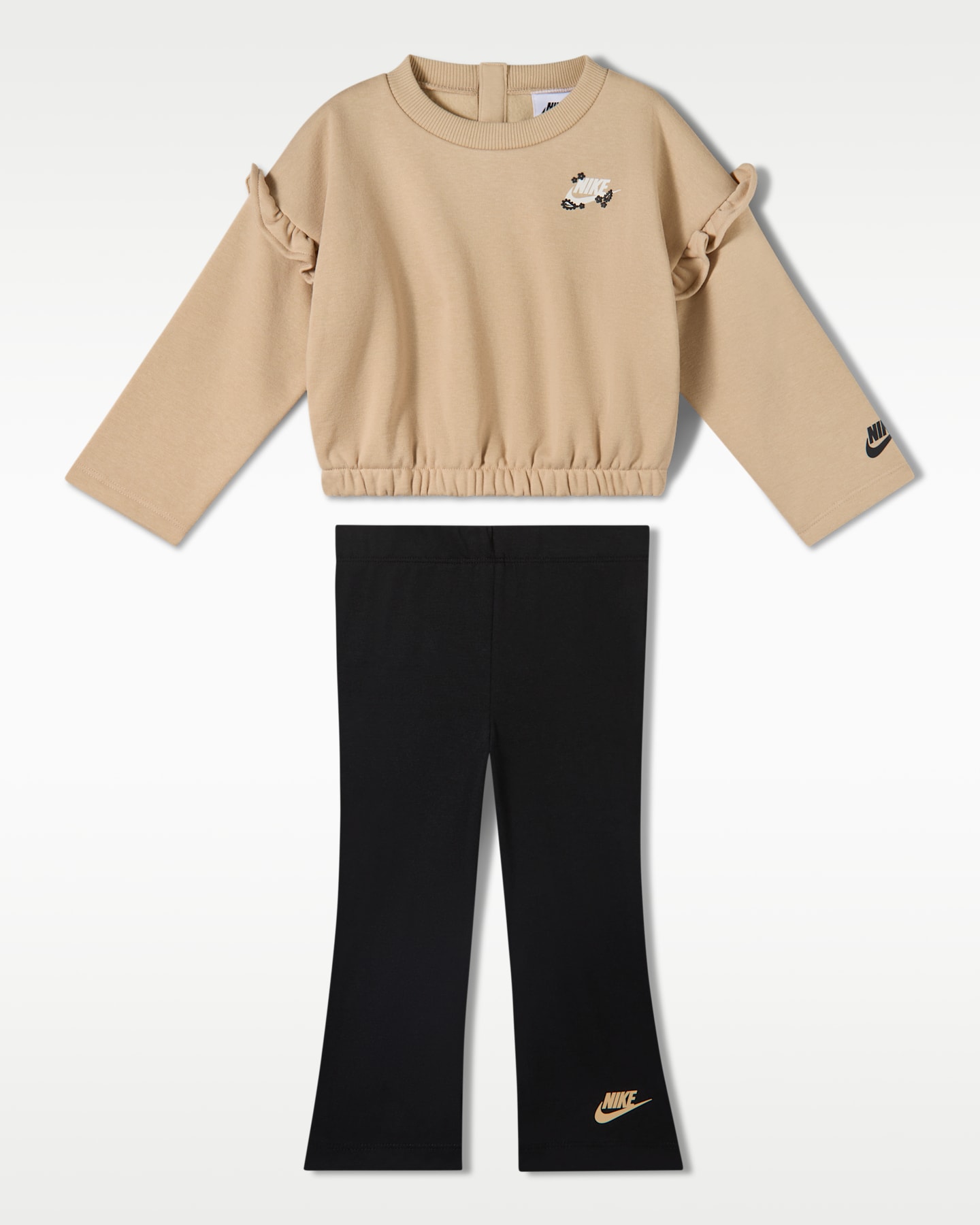 Детские брюки Nike Baby (12-24M) Ruffle Crew and Flared Leggings Set — фото 4