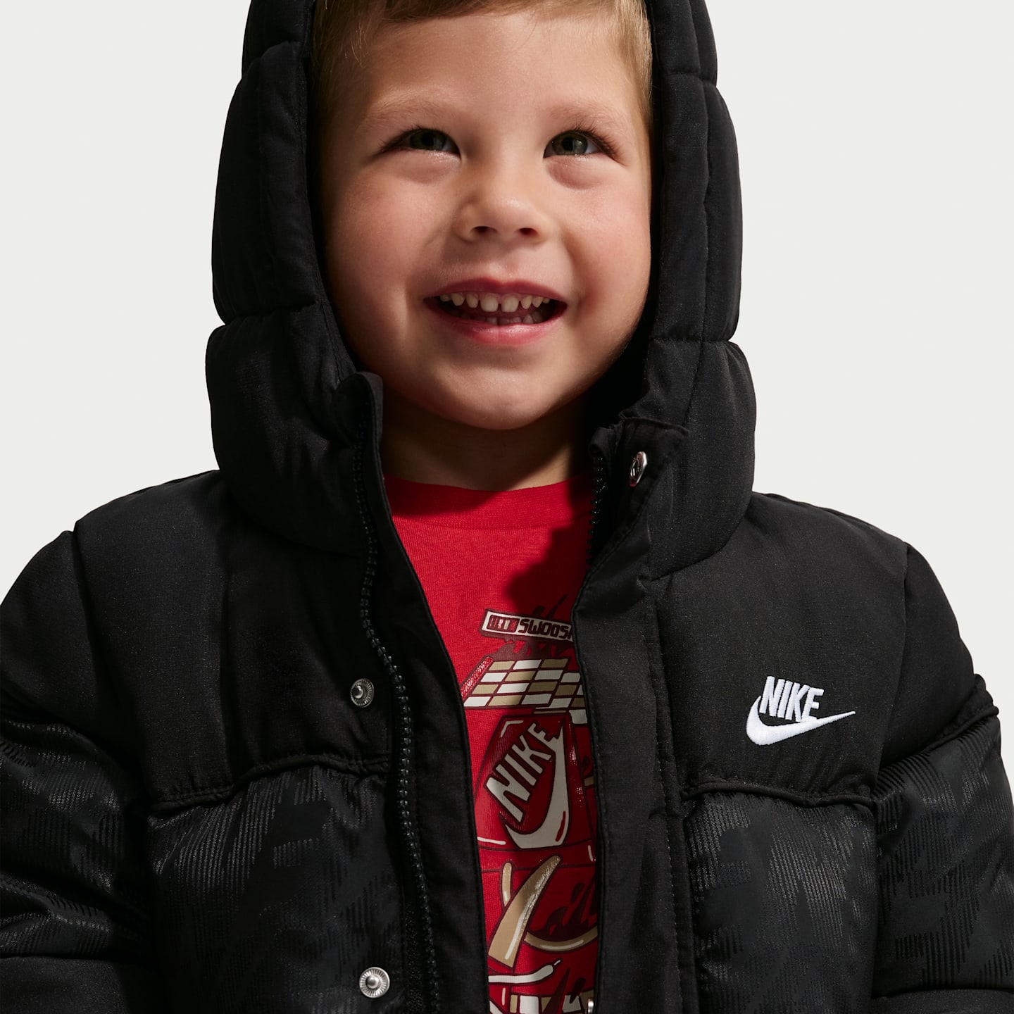 Nike Toddler Jacquard Logo Mixed Media Puffer Jacket — фото 3