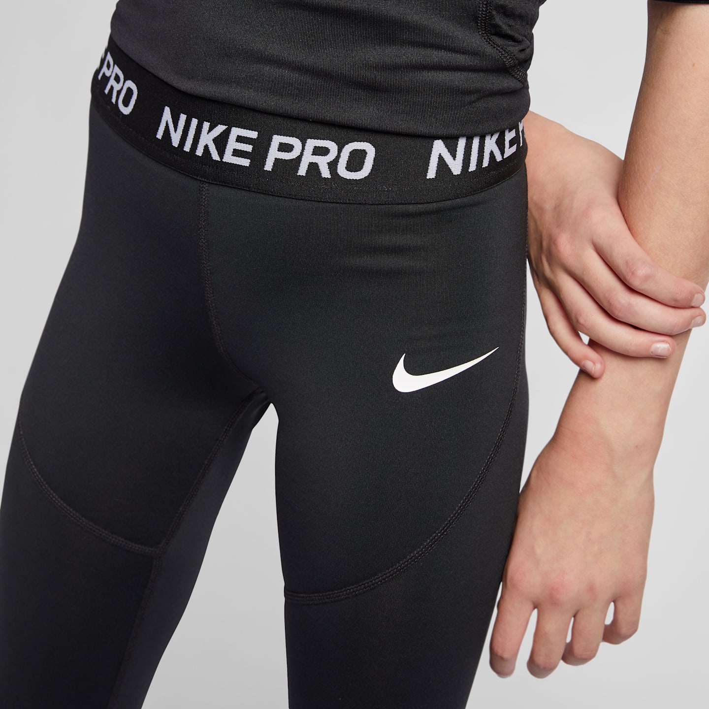 Детские брюки Nike Pro Big Kids' (Girls') Tights — фото 3