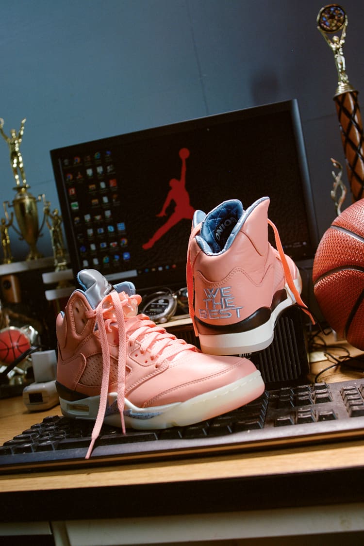 Air Jordan 5 x DJ "Crimson Bliss" (DV4982-641). Nike SNKRS