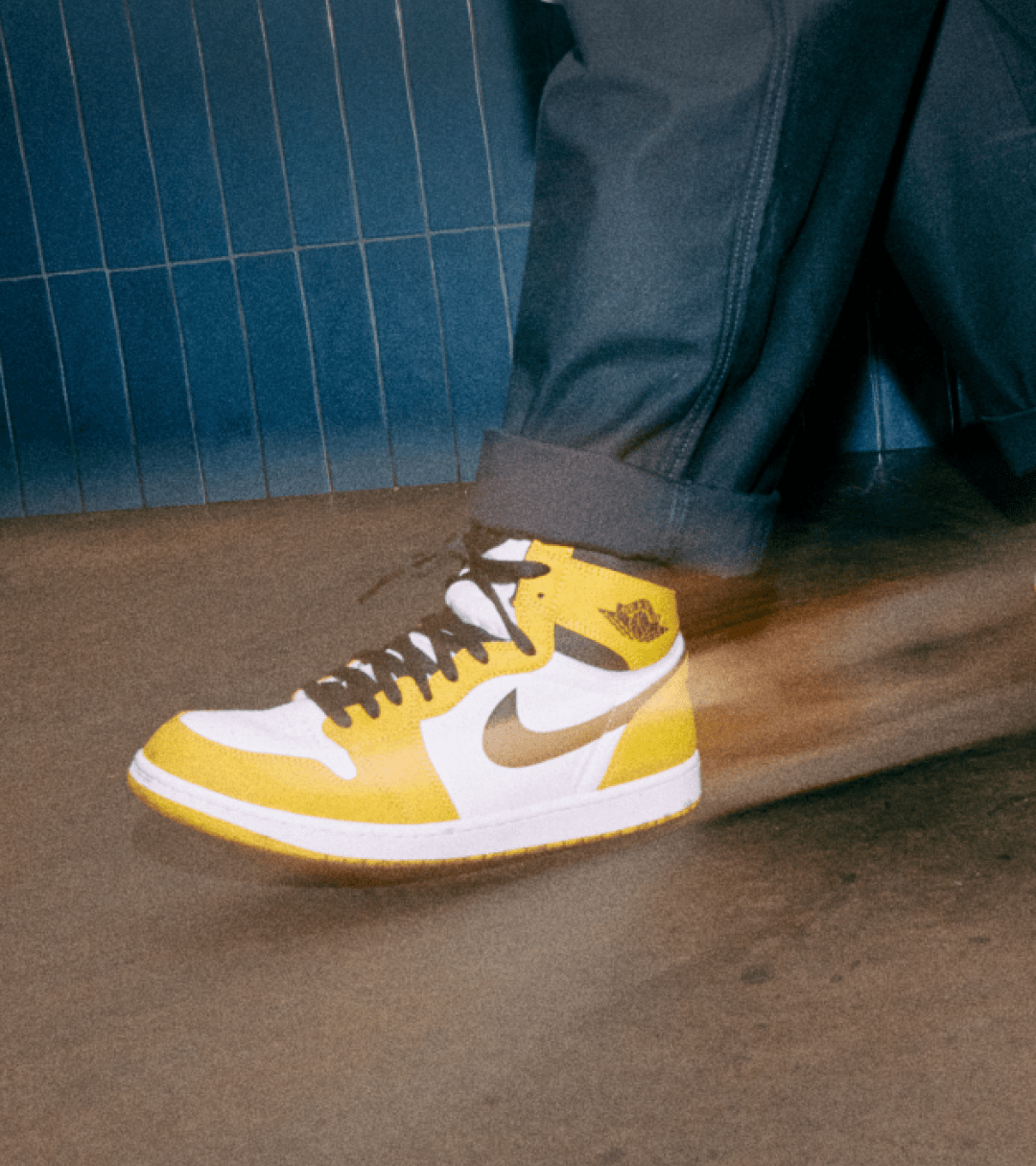 Air Jordan 1 High OG 'Yellow Ochre' with Geo Delgado. Nike SNKRS