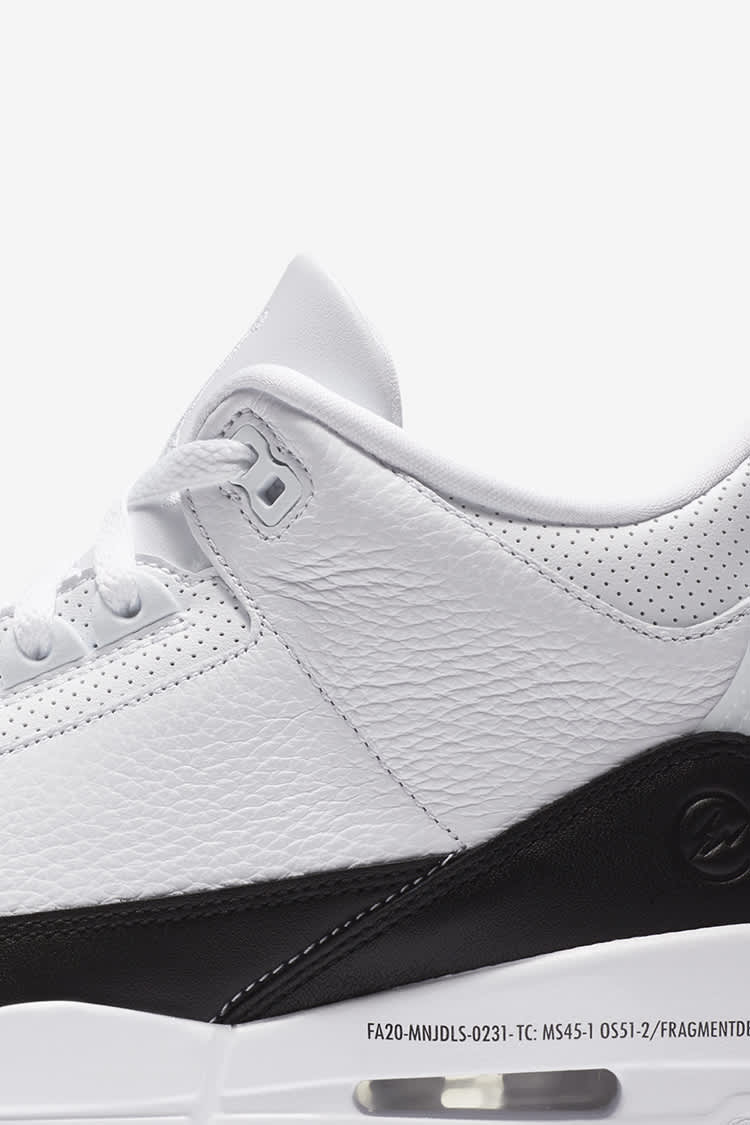 Air Jordan 3 x Fragment „Fehér” – megjelenési dátum. Nike SNKRS HU