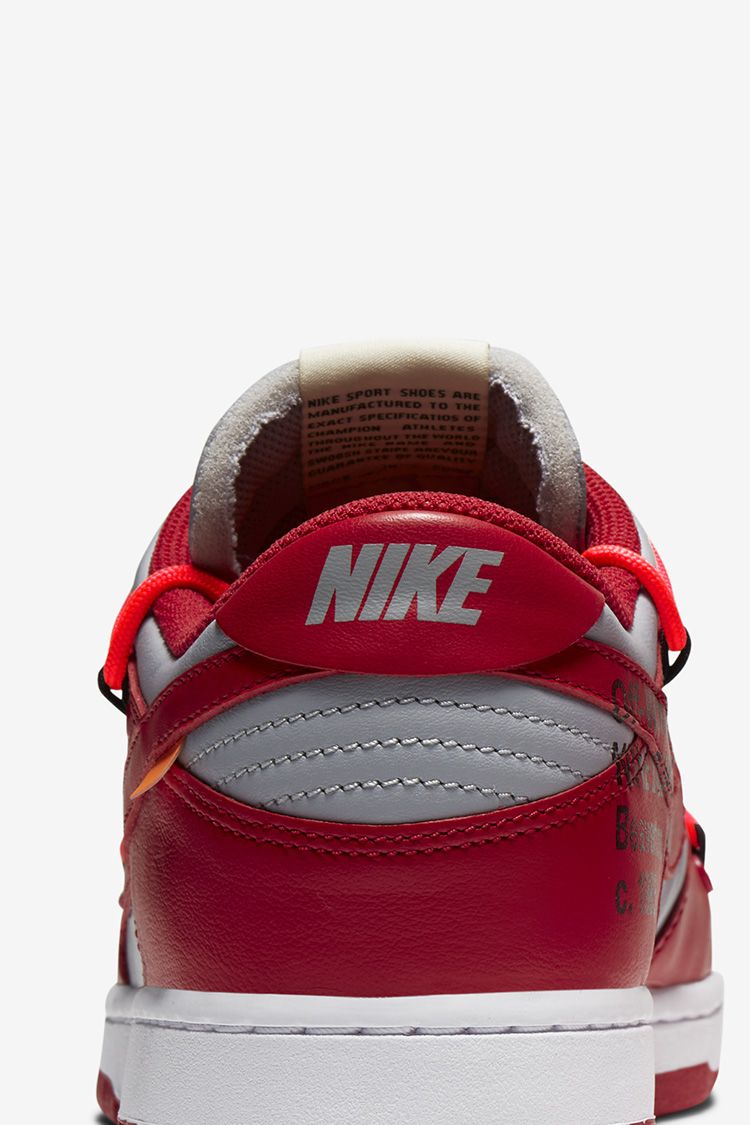 26.5cm NIKE×off-white ダンクLow Dunk Red 赤