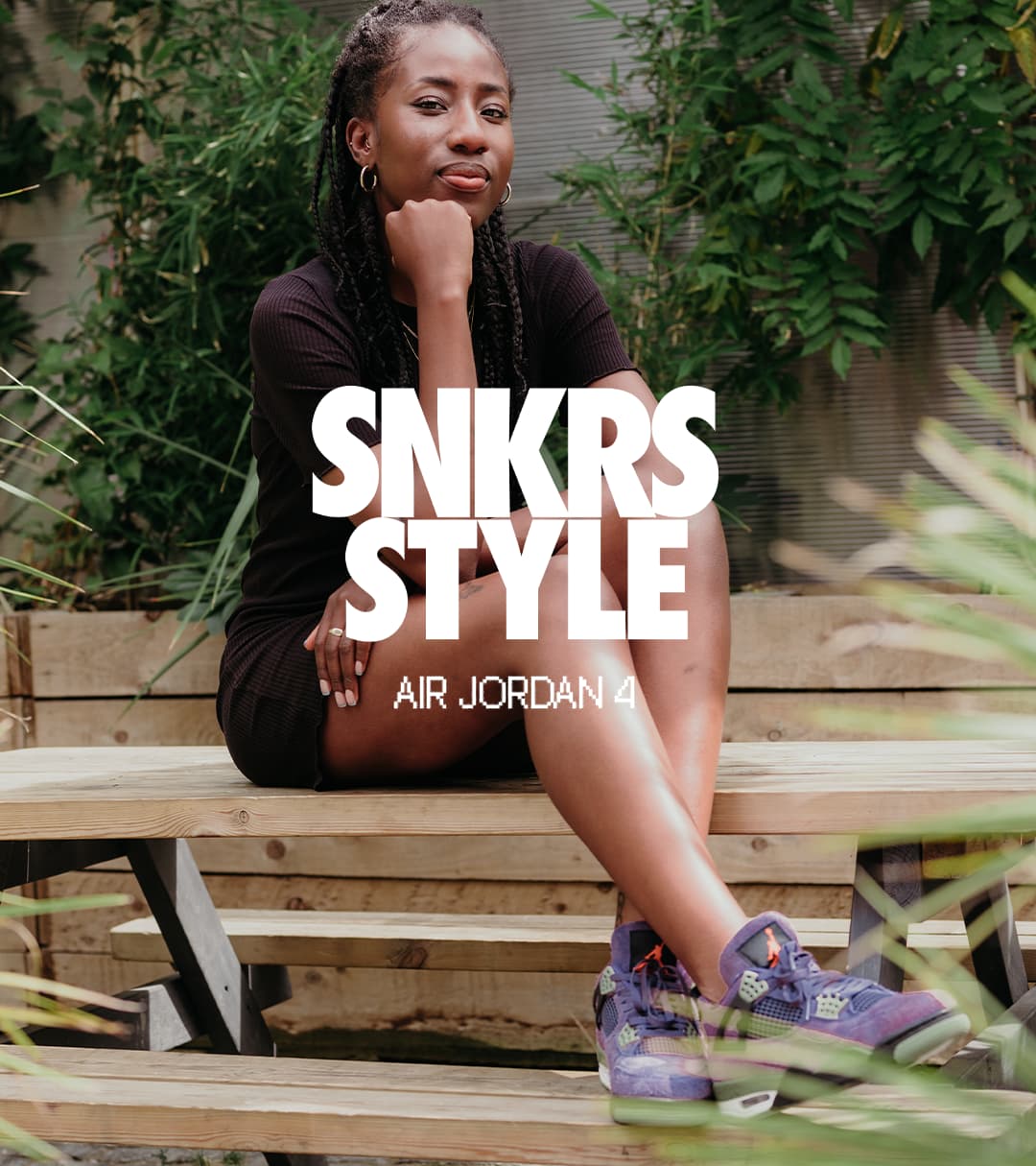 SNKRS Style : Air Jordan 4 Canyon Purple pour femme. Nike SNKRS