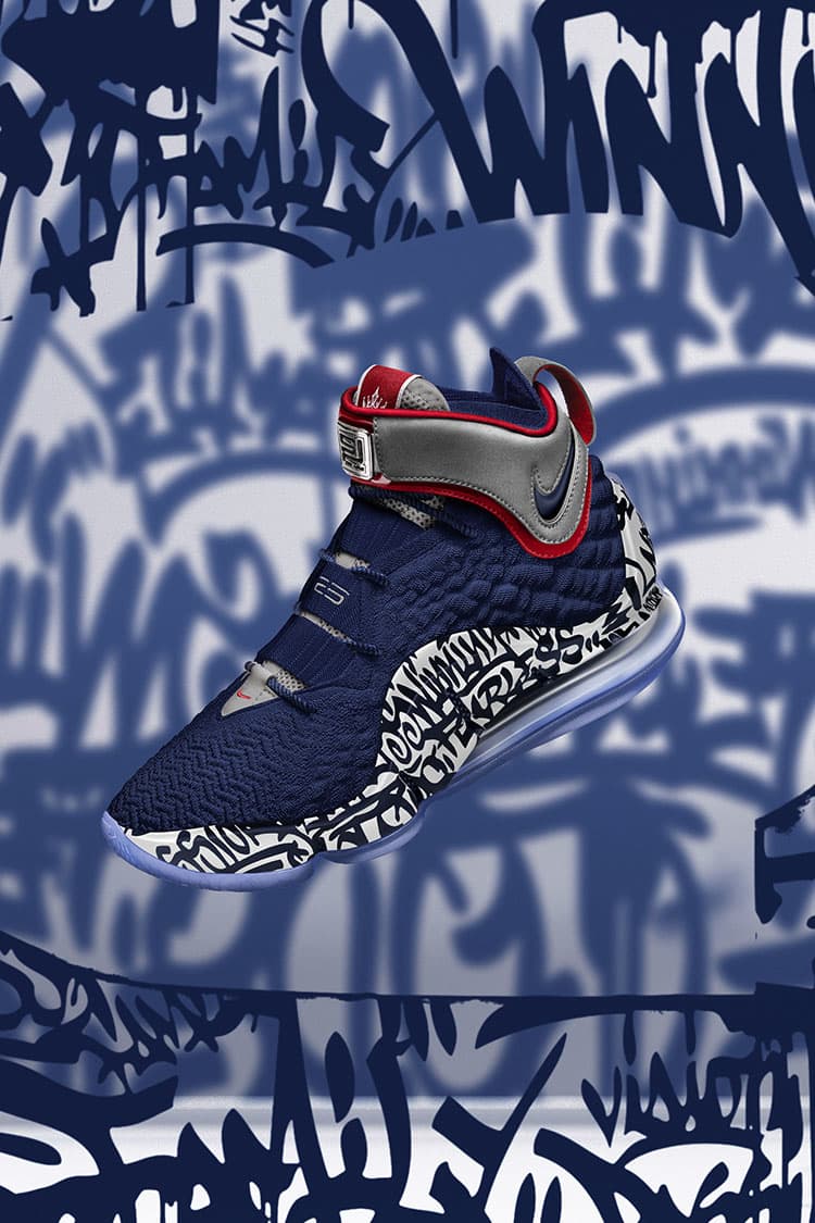 LeBron 17 'Graffiti Cold Blue' Release Date. Nike SNKRS