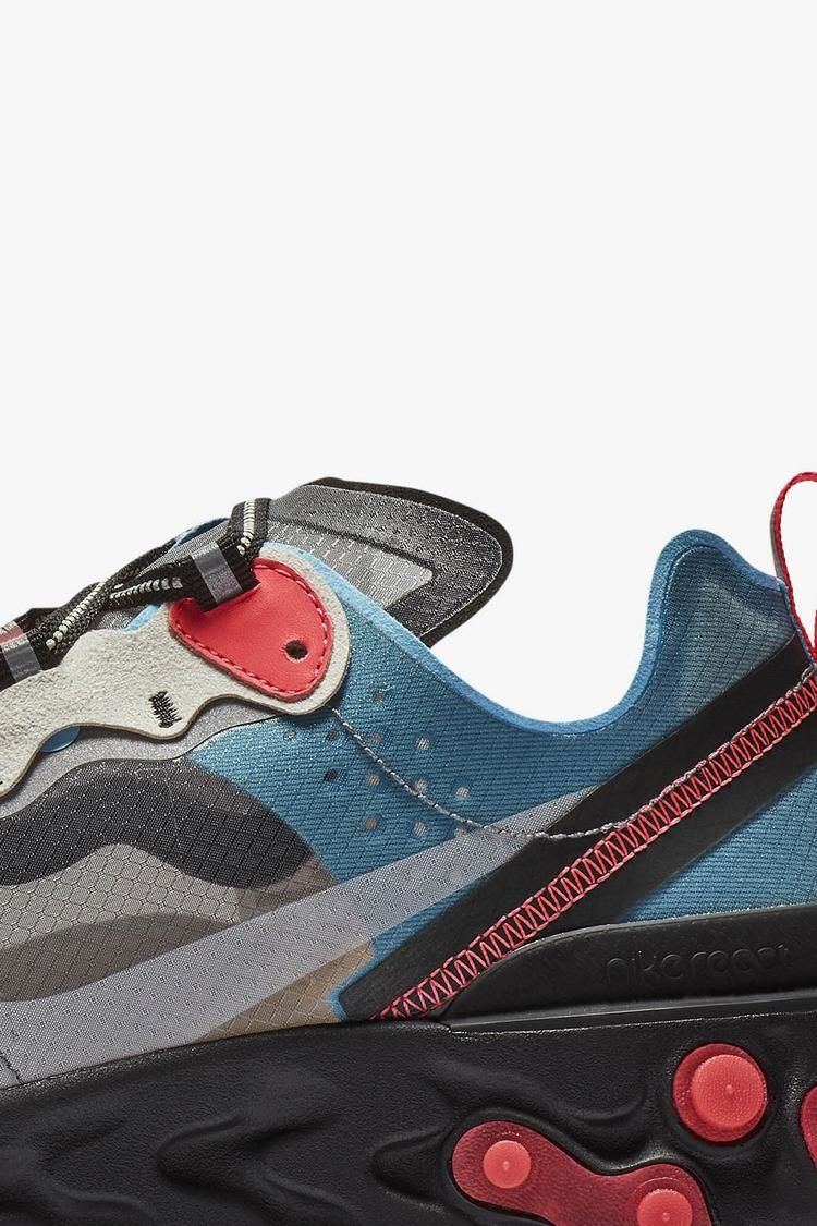 NIKE公式】ナイキ リアクト エレメント 87 'Solar Red and Black and Blue (AQ1090-006 / REACT ELEMENT 87). Nike SNKRS JP