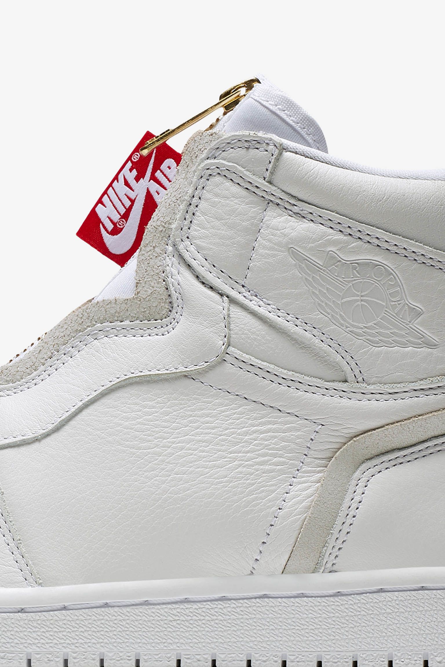 nike air jordan 1 high zip white