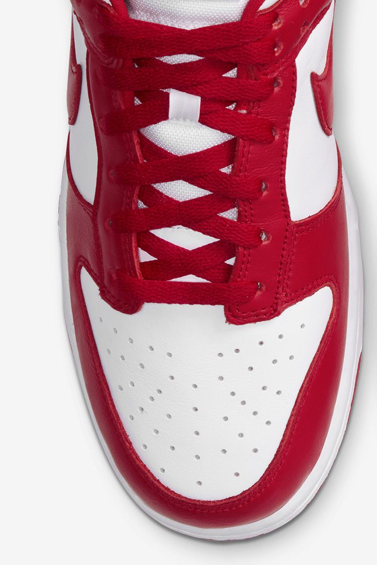 Nike Dunk Low "White and University Red"メンズ