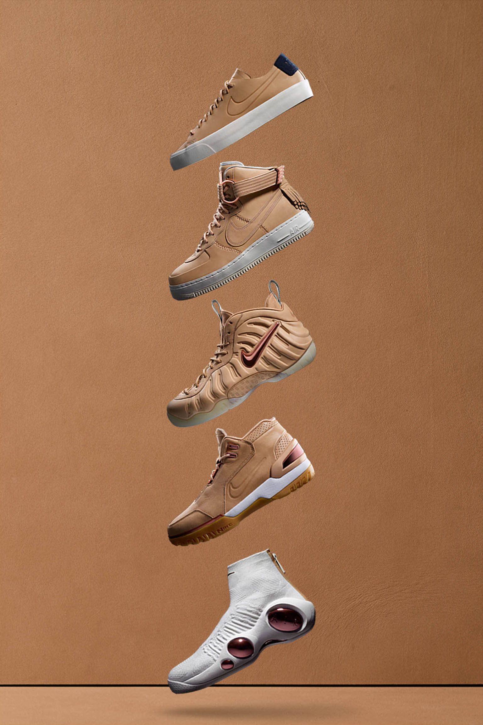 Nike Air Foamposite Pro 'Vachetta Tan & Rose Gold'. Nike SNKRS GB