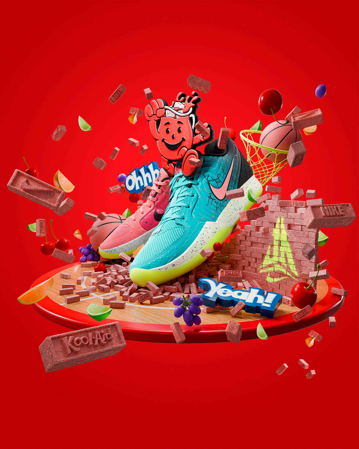 Kool-Aid × Nike GS Ja 2 Mixed Berry Kool-Aid x Ja 2 'Mixed Berry'