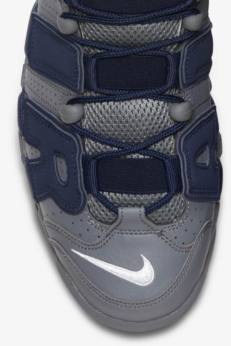 Nike Air More Uptempo 'Cool Grey & Midnight Navy & White' Release 