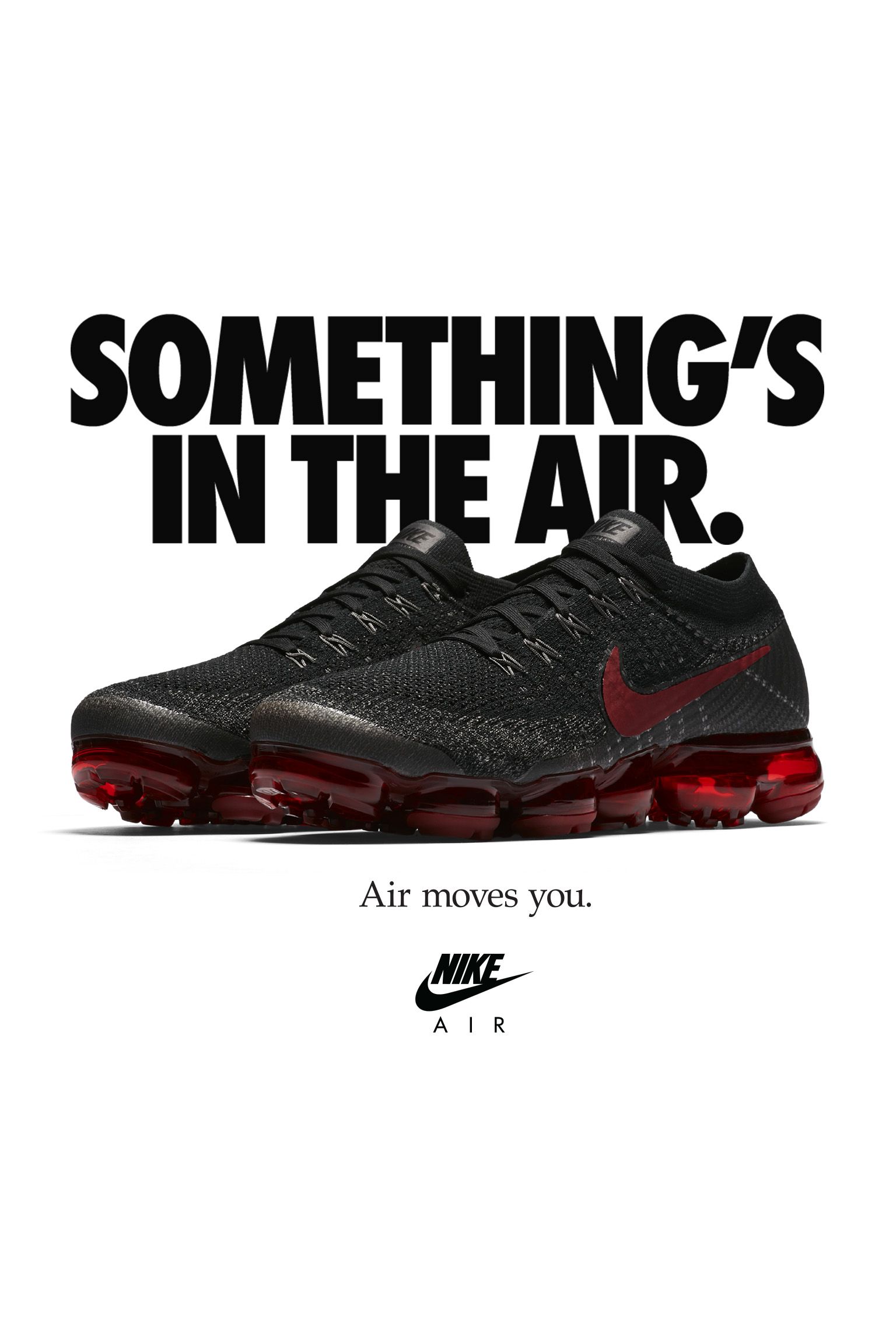 Nike vapormax 2025 flyknit black red