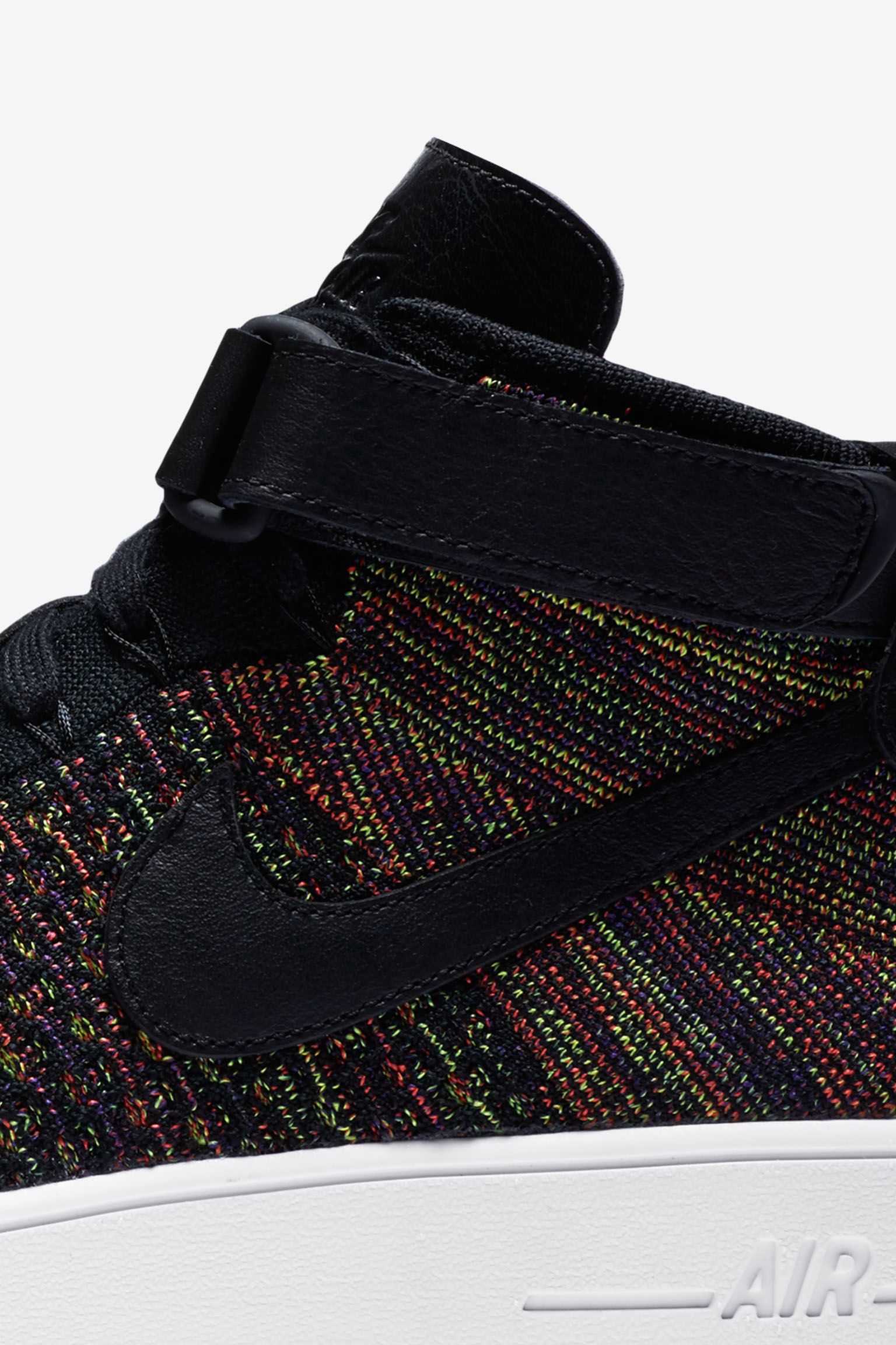 nike air force 1 flyknit multicolor black
