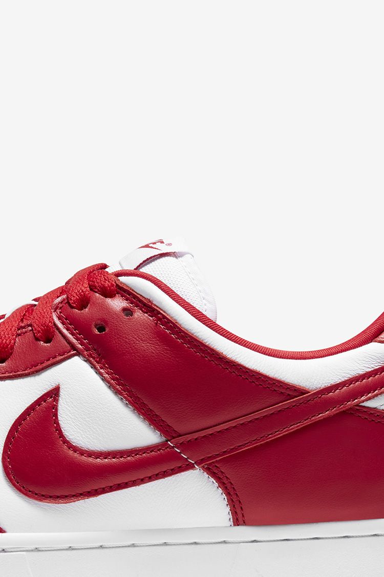 nike dunk low university red release date