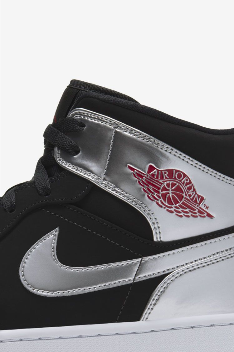 Air Jordan Mid 'Black and Silver' Release Date. Nike SNKRS ID