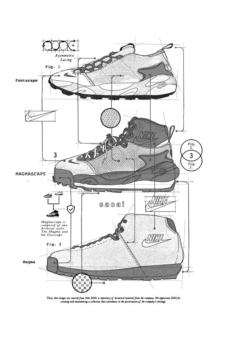 日本からの直送 NIKE sacai MAGMASCAPE SP 23.5cm - 靴