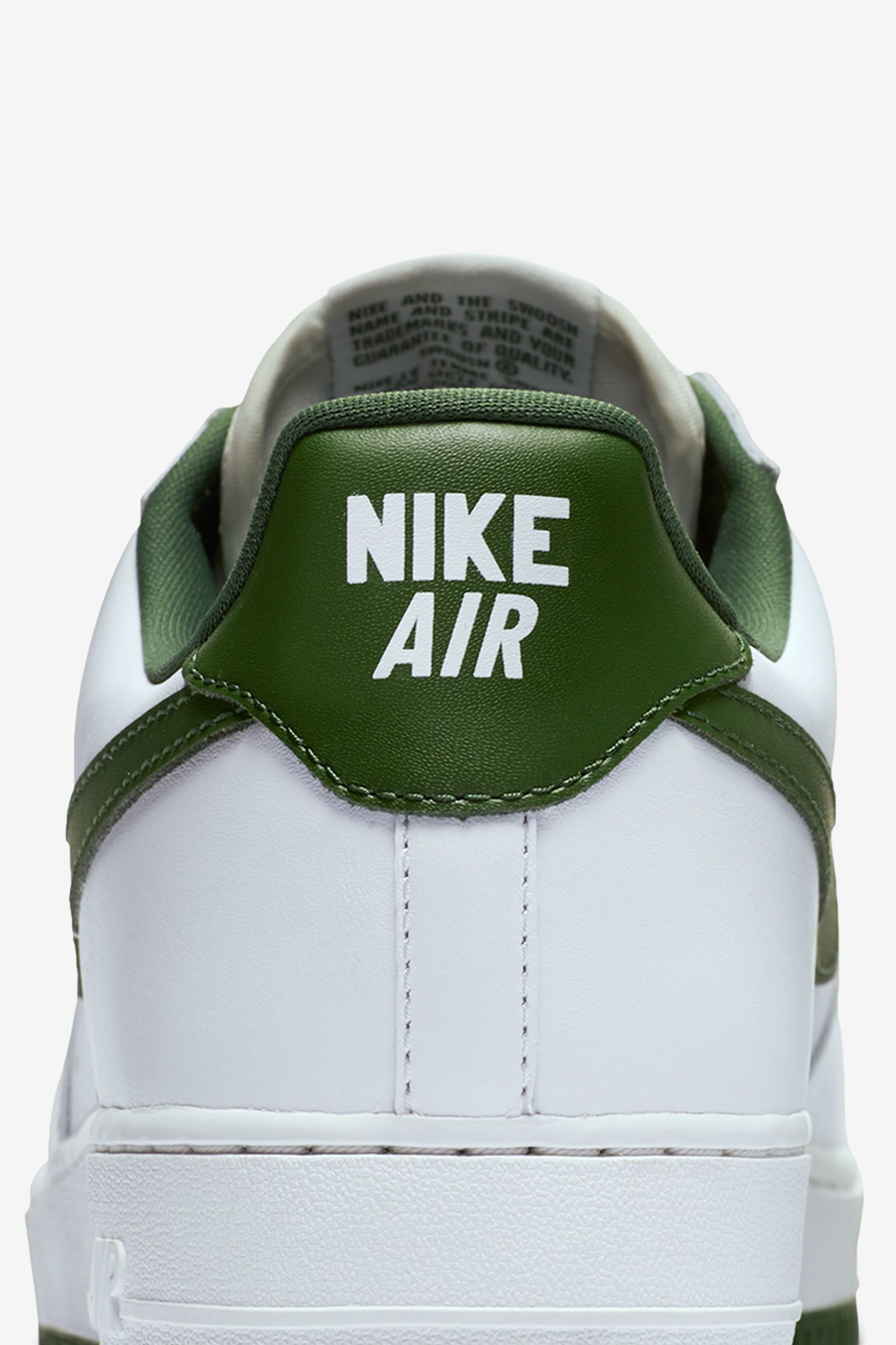 nike air force 1 white and green