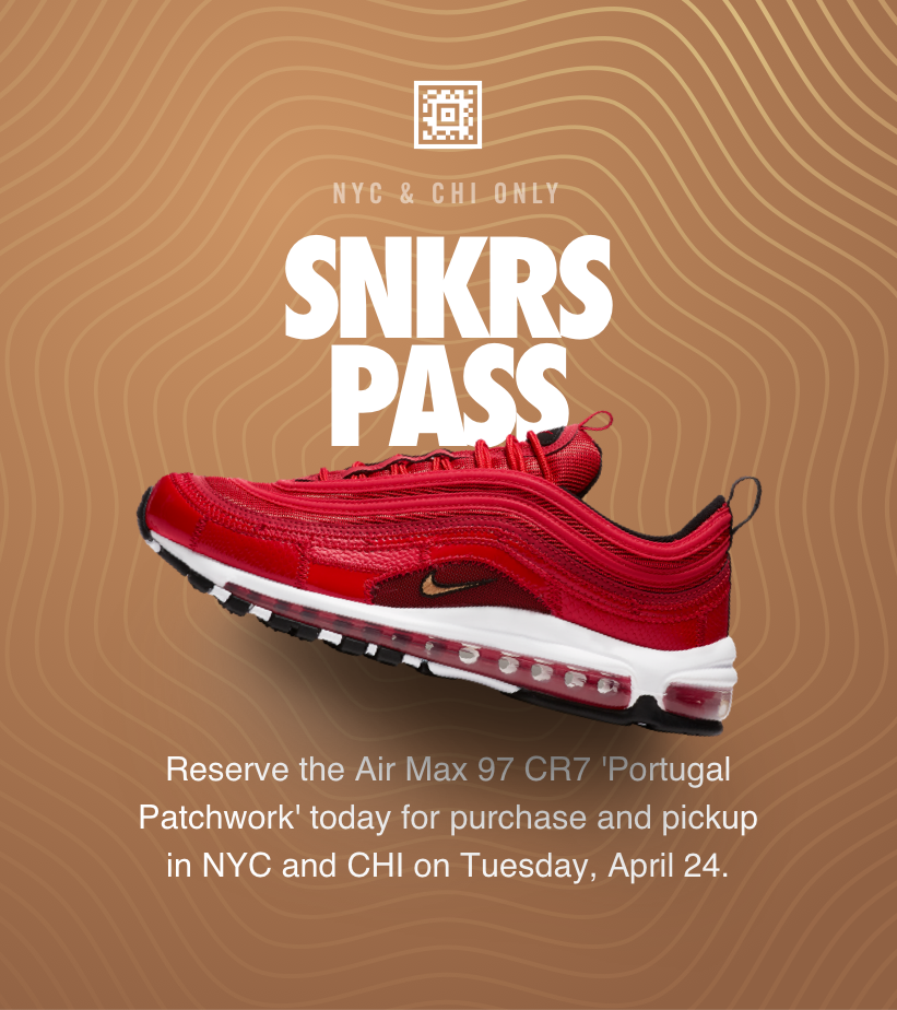 スニーカー Nike Air Max 97 Cristiano Ronaldo Portugal Patchwork NIKE AIR MAX 97 CR7 PORTUGAL PATCHWORK CRISTIANO RONALDO RED