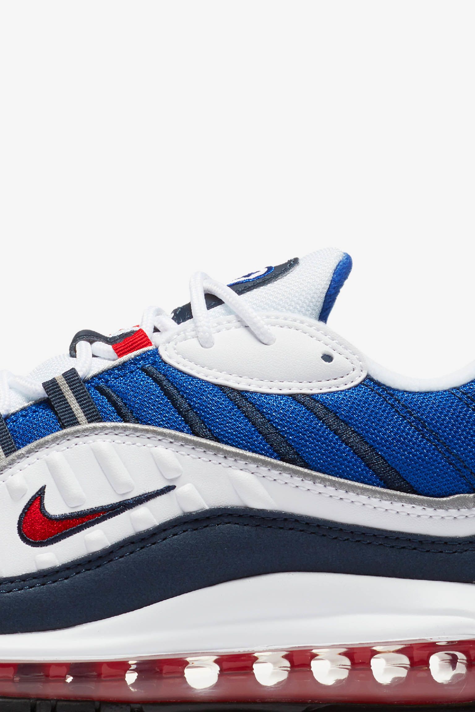 Nike Air Max 98 'White & University Red & Royal Blue' Release Date ...