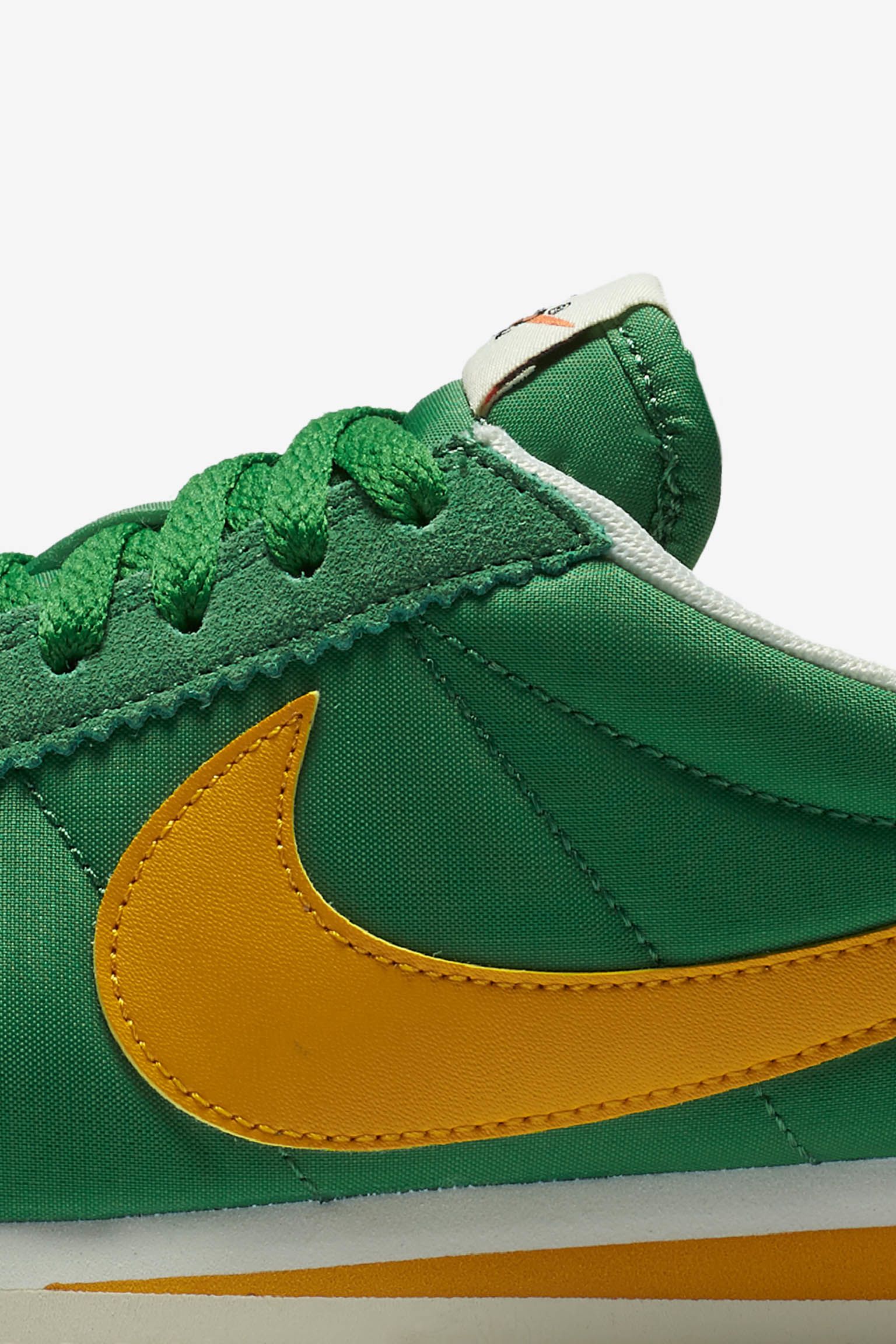 Travel Defile bottom Women's Nike Classic Cortez Premium 'Classic Green & Yellow Ochre' Release  Date. Nike SNKRS