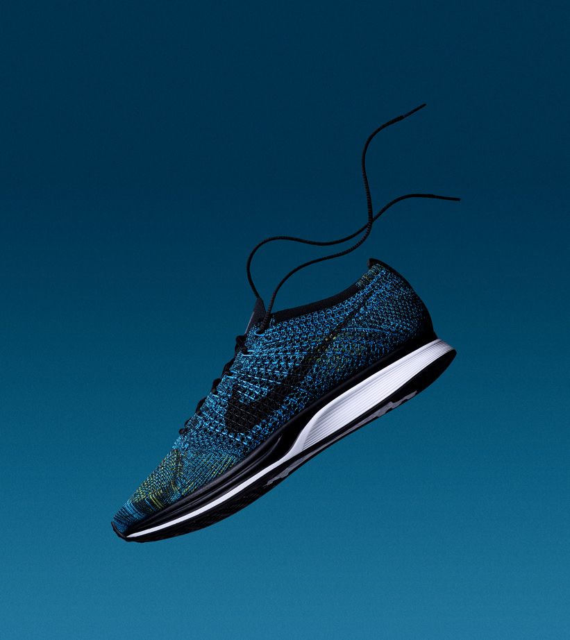 Nike Flyknit Racer 'Blue Glow & Yellow Strike'