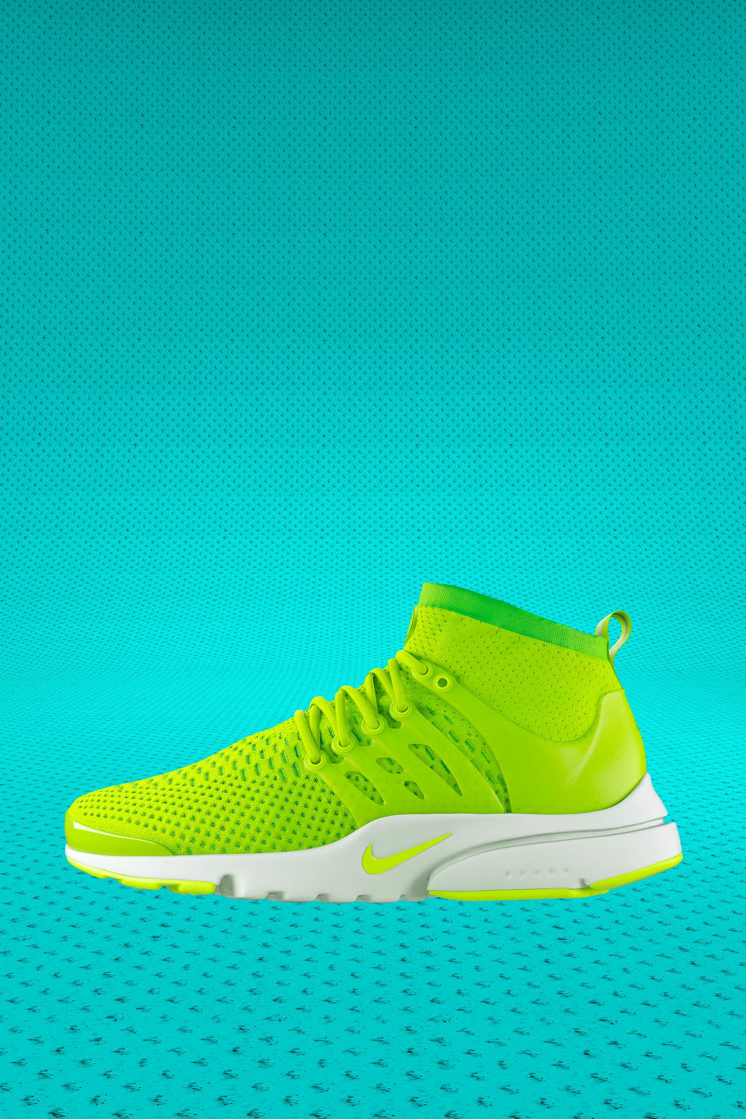 nike air presto flyknit green running shoes