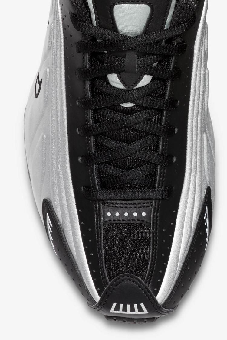 black and silver shox