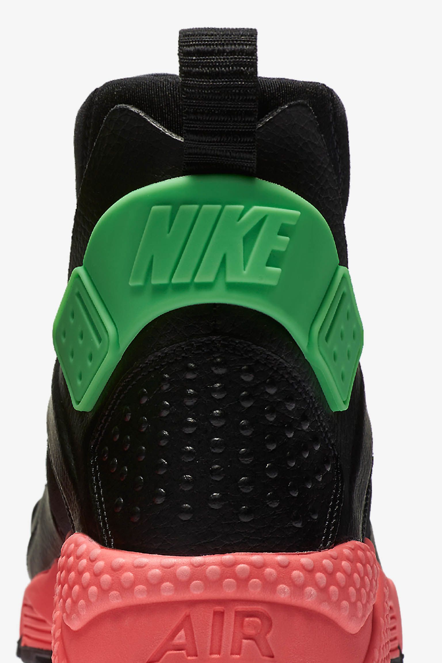 Nike huarache hotsell black red green