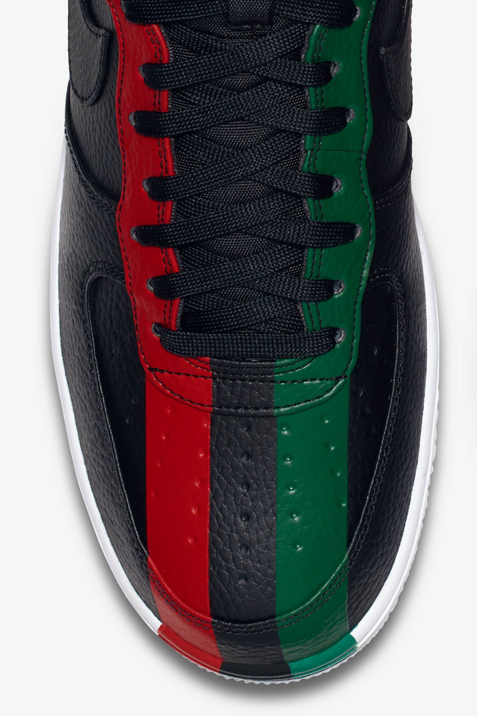 green and red air force ones
